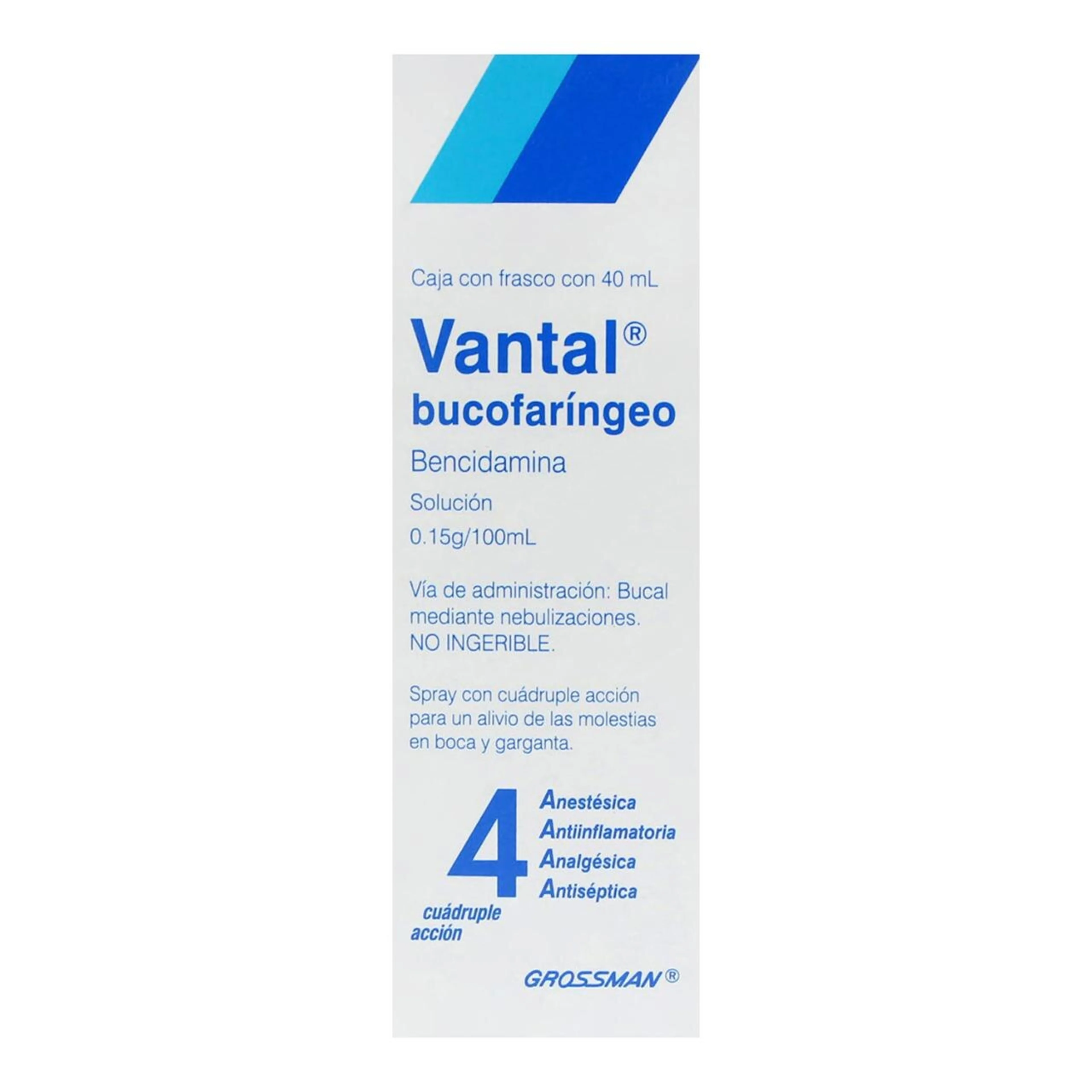 Vantal 0.15 Gr Enjuague Bucal Solución Spray 40 Ml