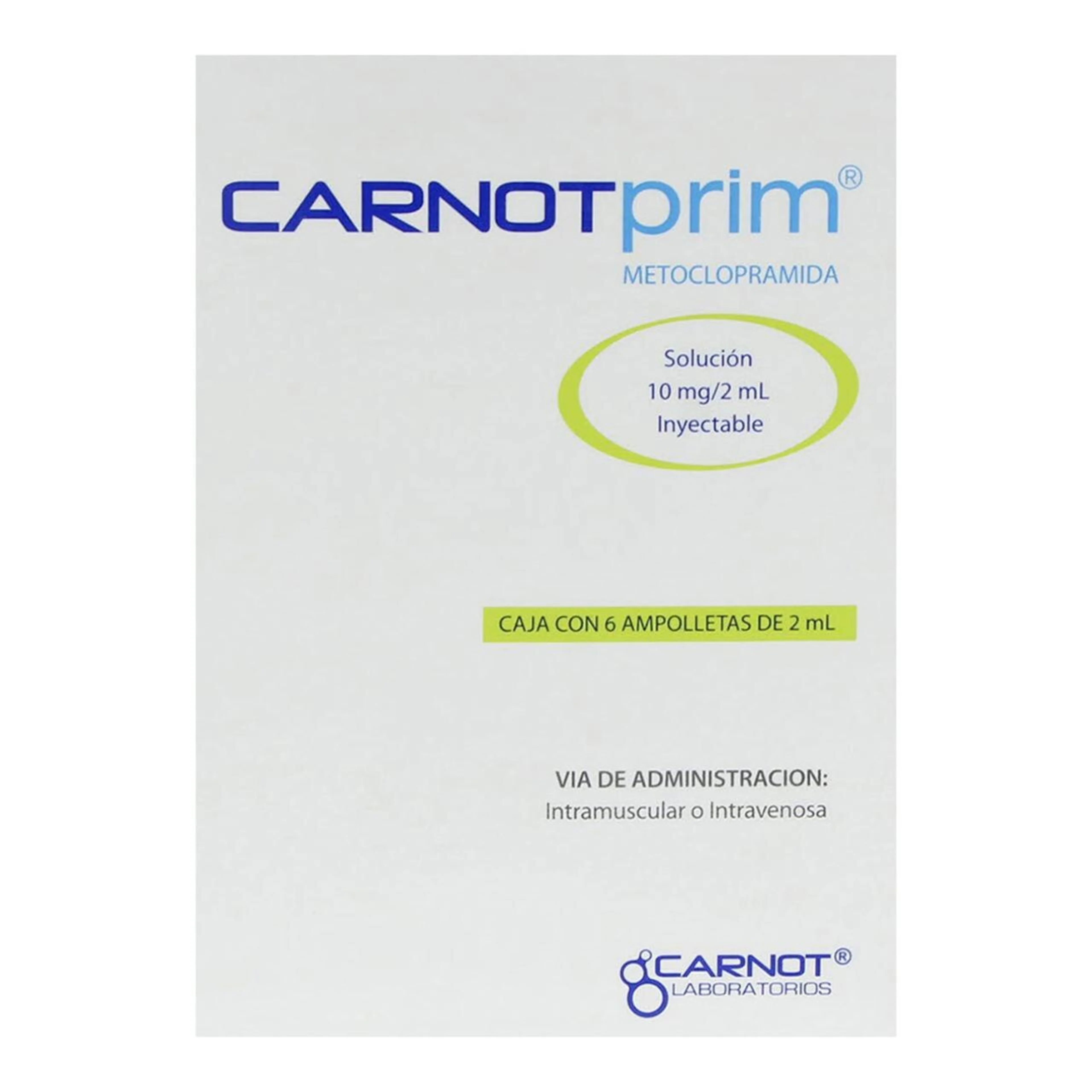 Carnotprim 10 Mg Con 6 Ampolletas De 2 Ml Solución Inyectable