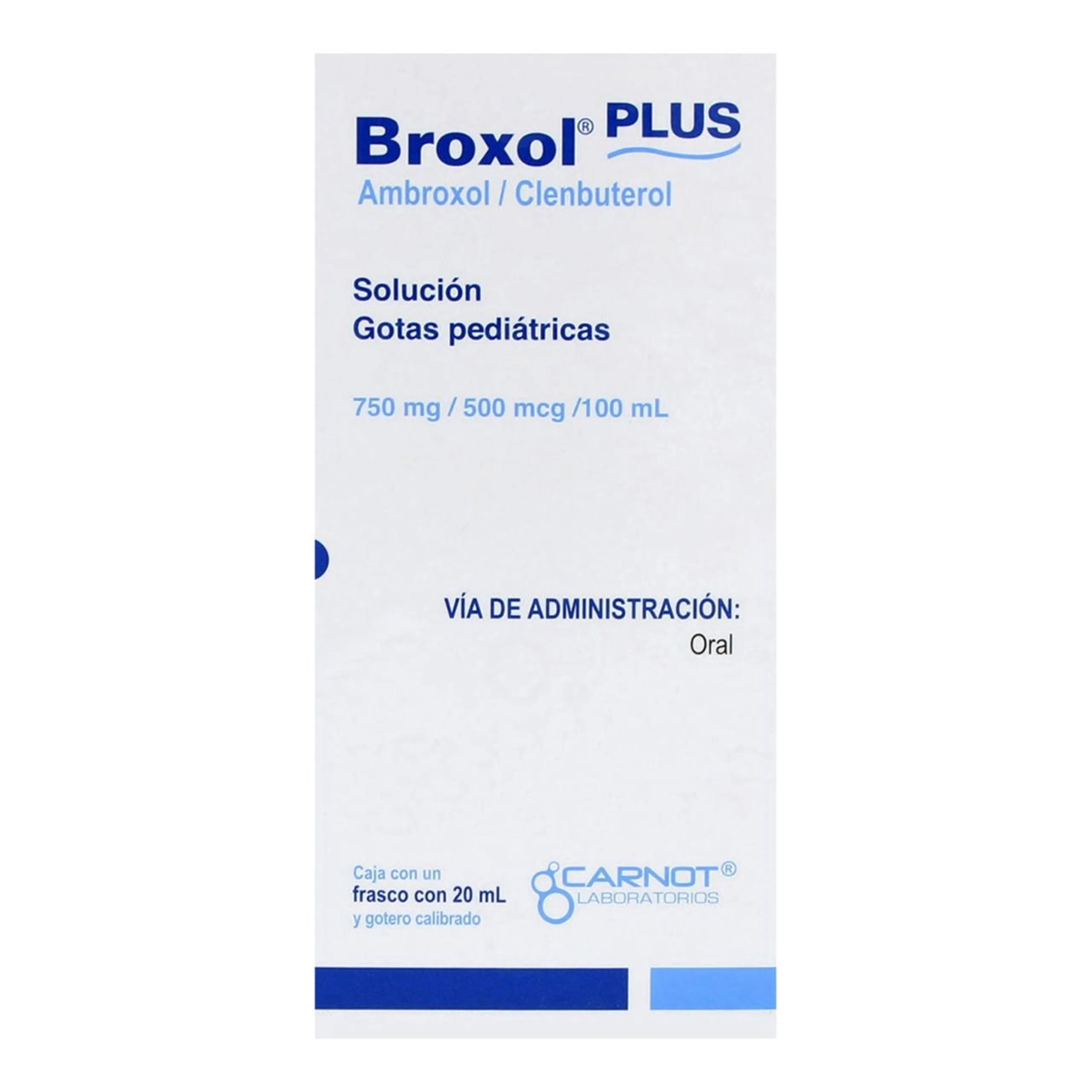 Broxol Plus 750 Mg/500 Mcg Con 20 Ml De Solución Pediátrica Gotas