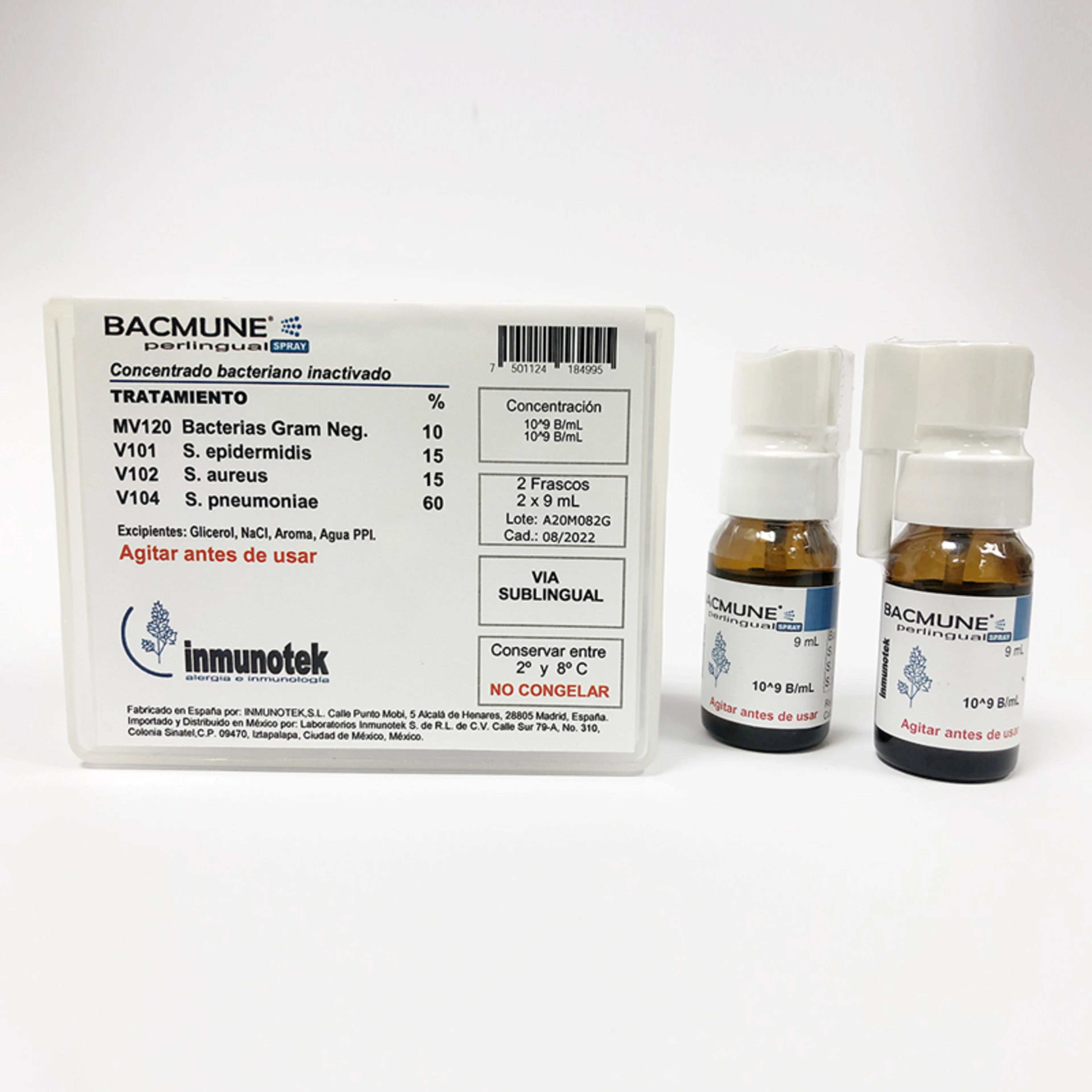 Bacmune Concentrado Bacteriano Inactivado 2 Viales Con 9 Ml