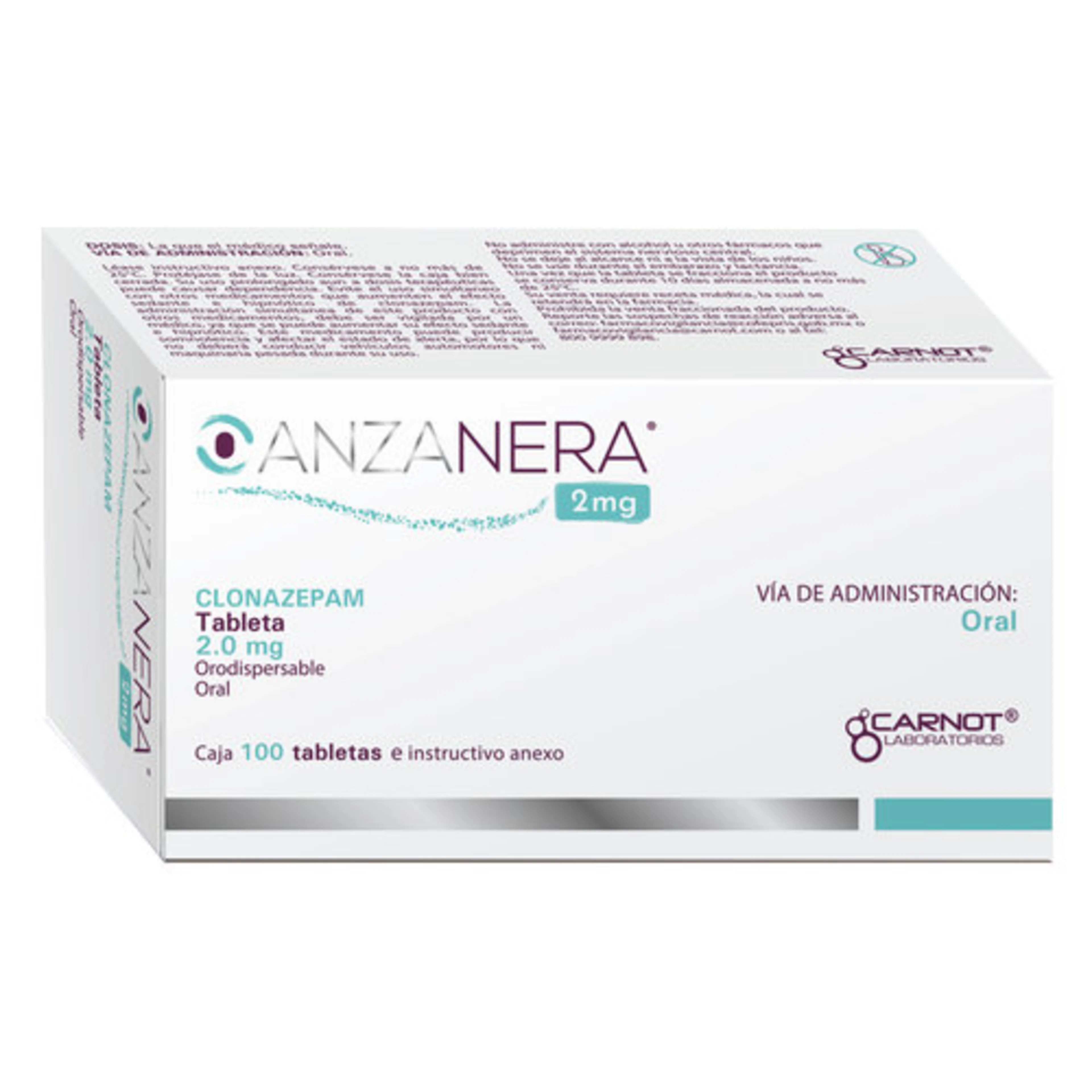Anzanera 2 Mg Con 100 Tabletas