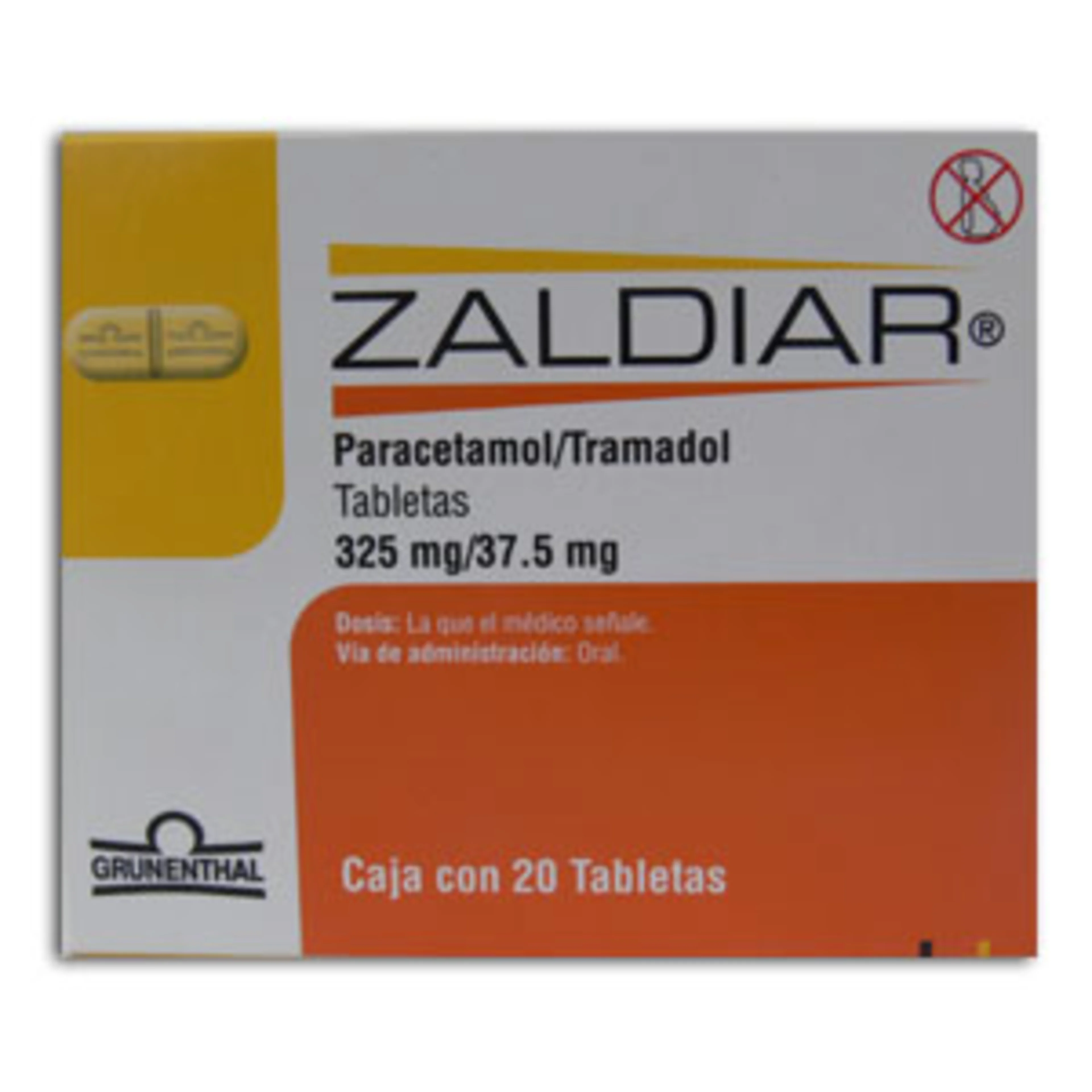 Zaldiar 37.5/325 Mg Con 20 Tabletas