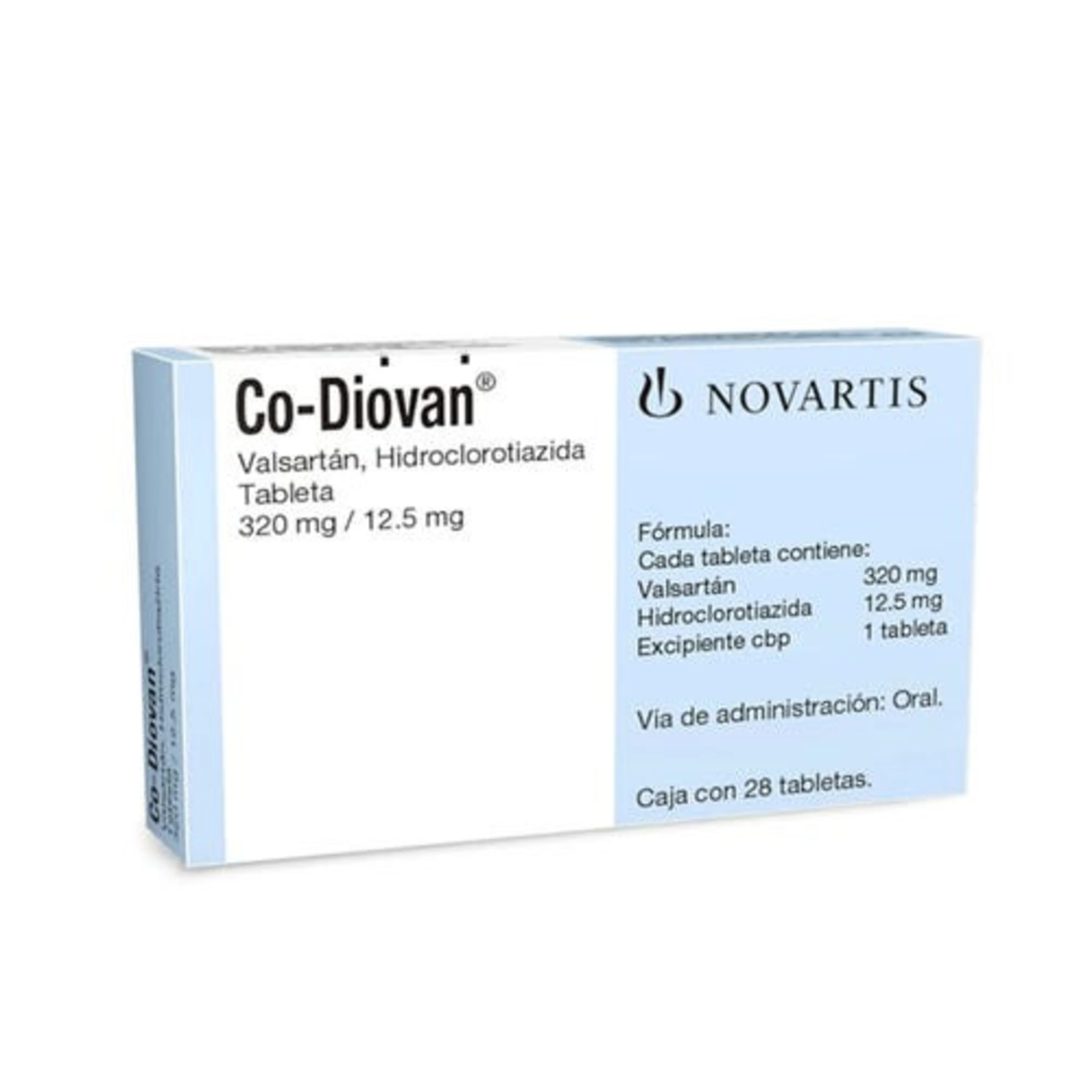 Co-Diovan 320/12.5 Mg Con 28 Tabletas