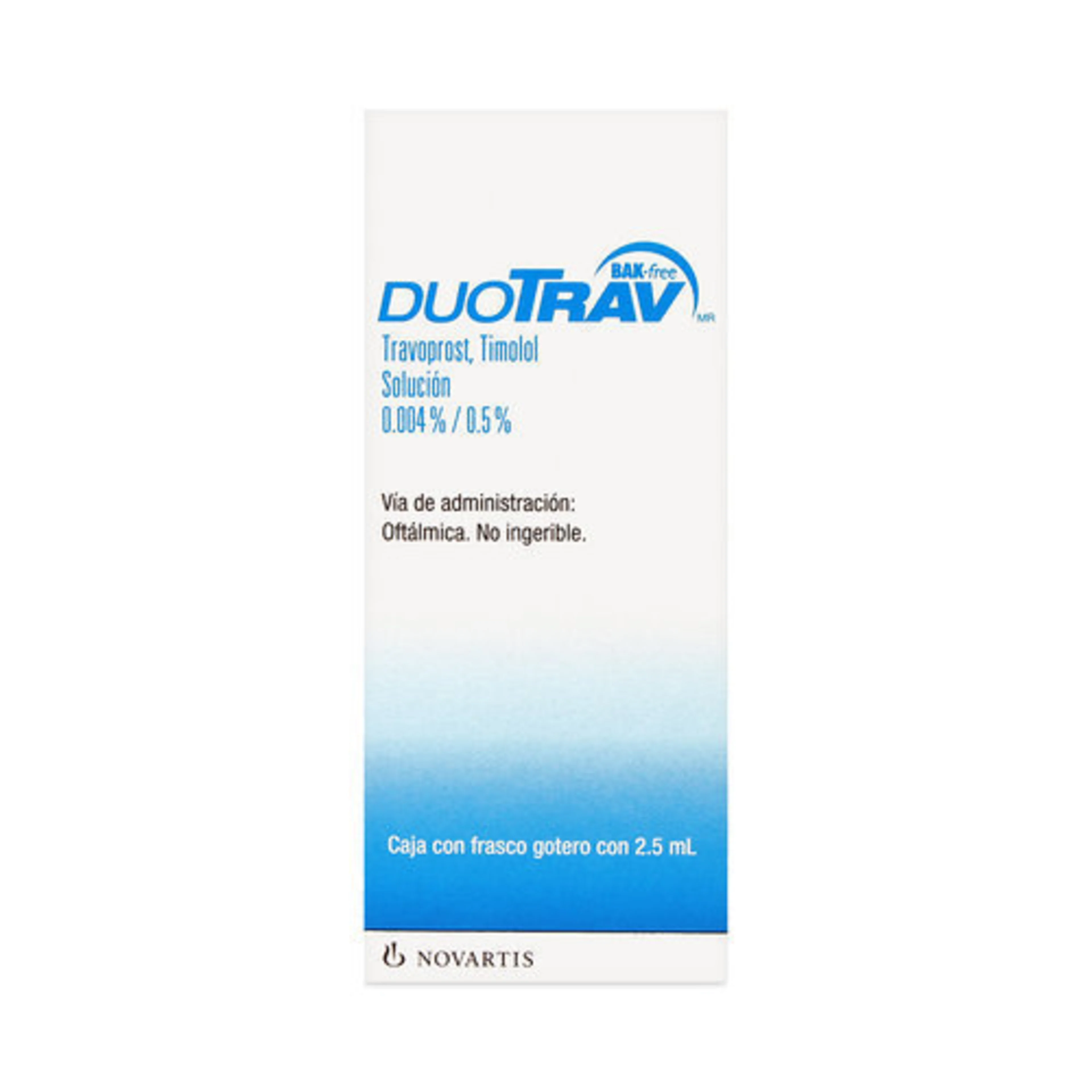 Duotrav Travoprost Timolol Solución Con 2.5 Ml