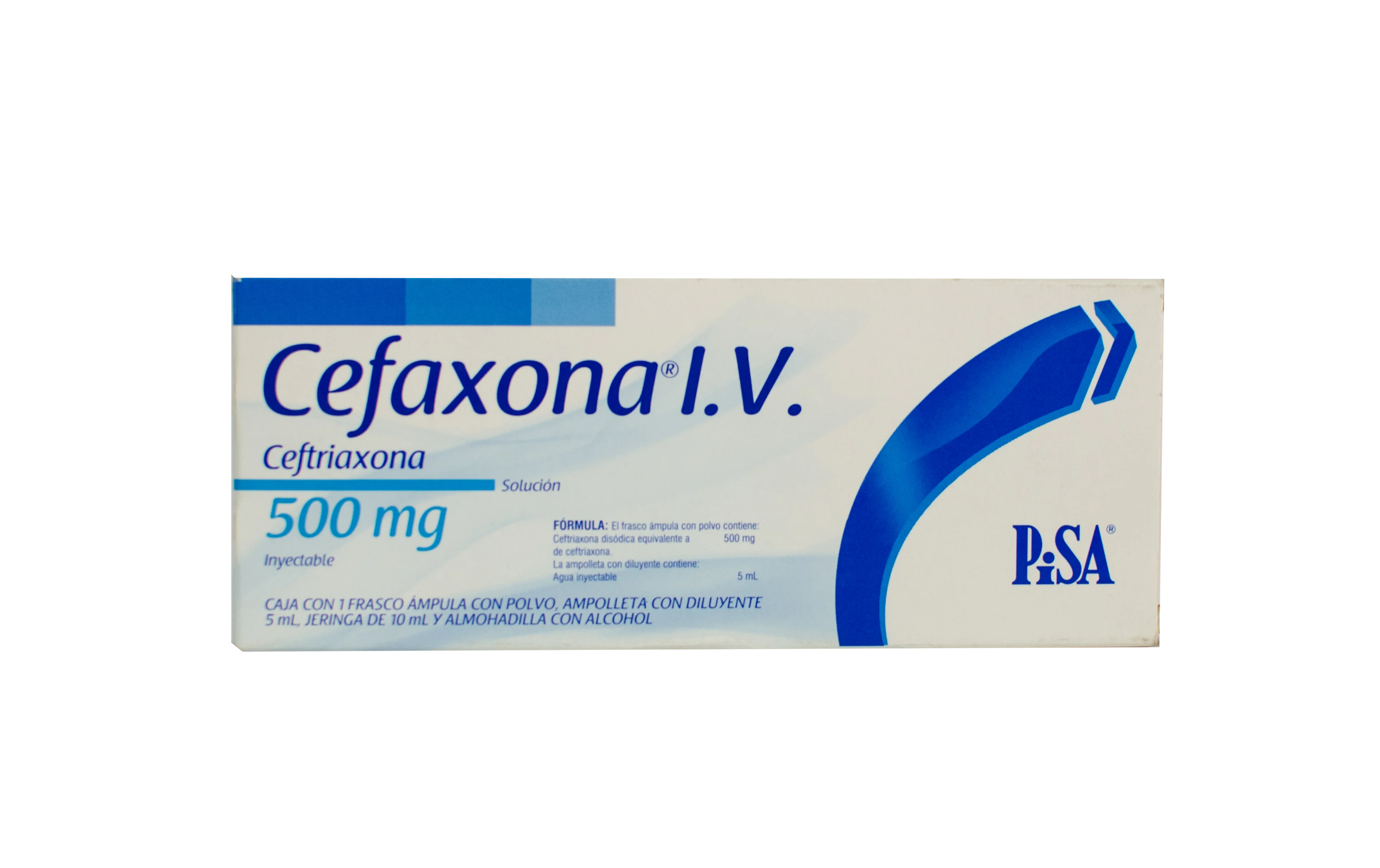 Cefaxona Iv Ceftriaxona 500 Mg Solución Inyectable Con Frasco Ámpula 5 Ml