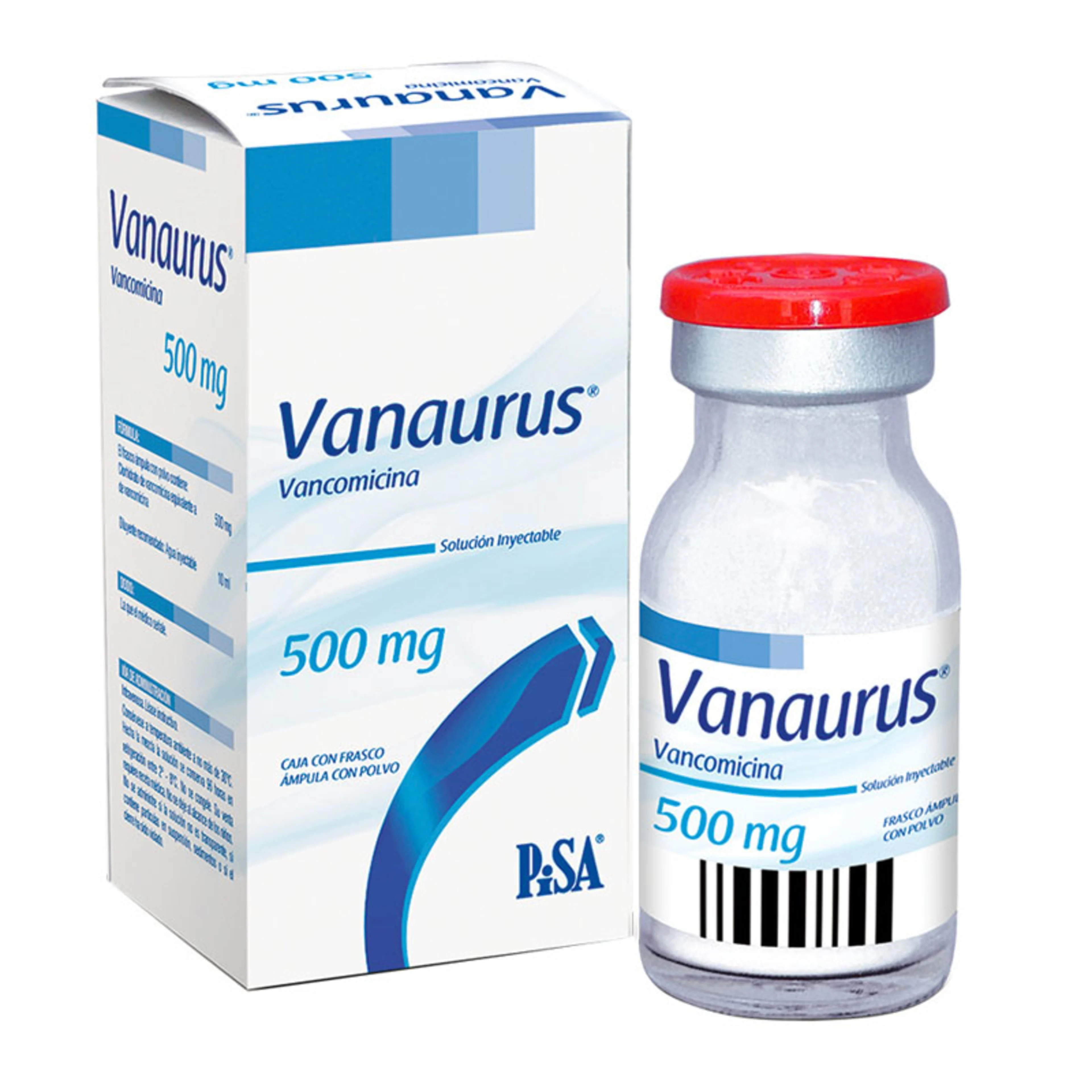 Vanaurus Vancomicina 500 Mg Con 1 Frasco Ámpula De 10 Ml