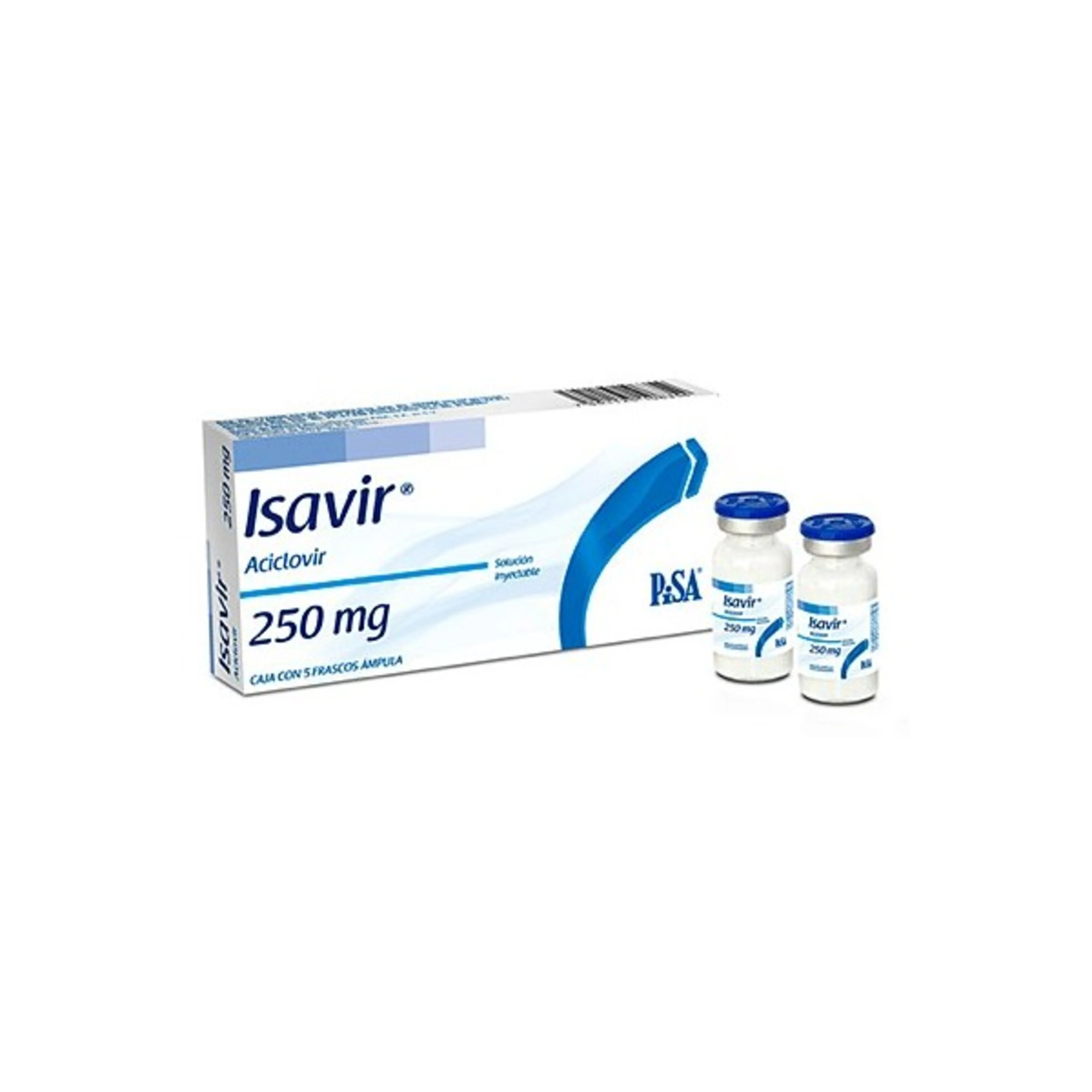 Isavir 250 Mg Solución Inyectable Con 5 Frascos