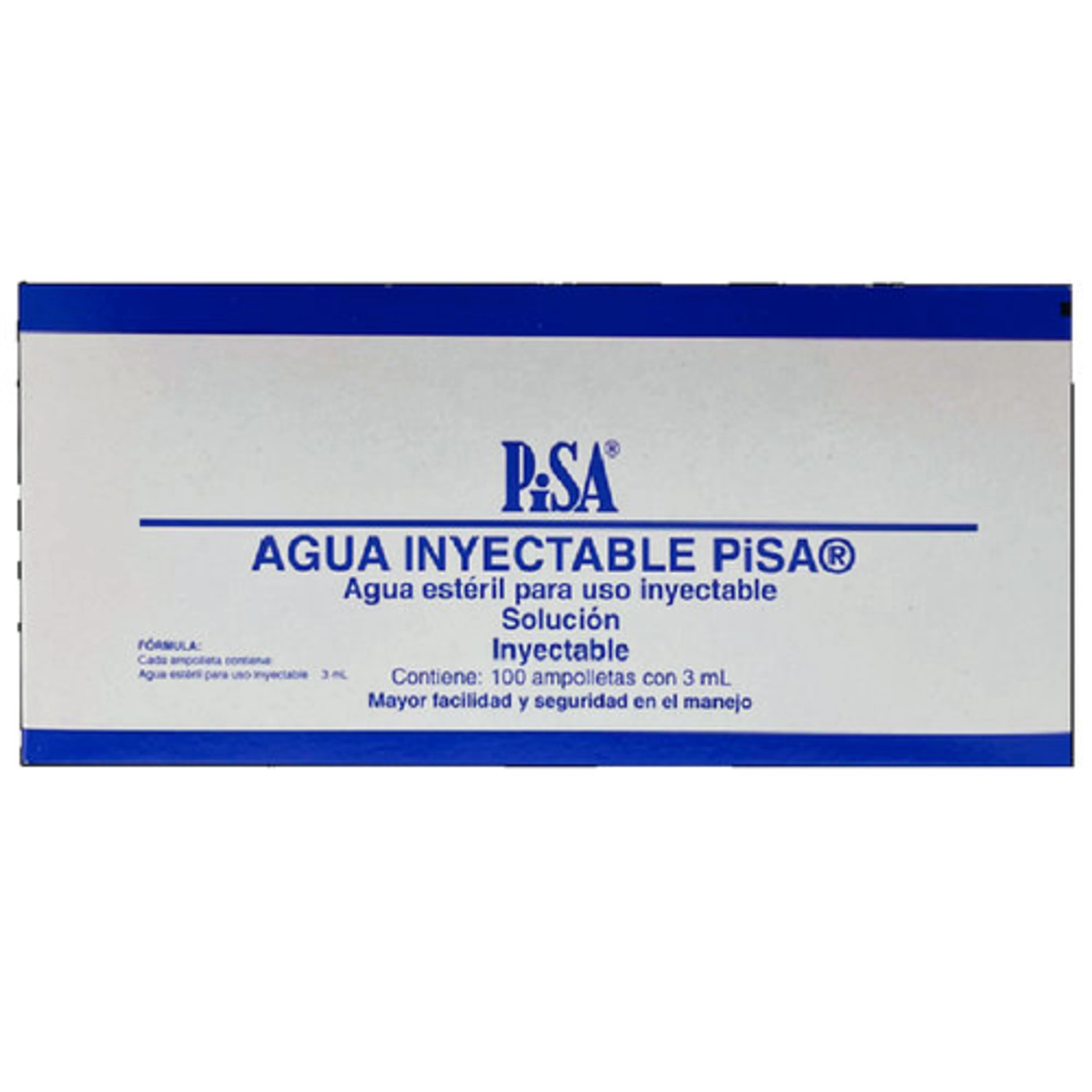 Agua Inyectable 3 Ml Con 100 Ampolletas