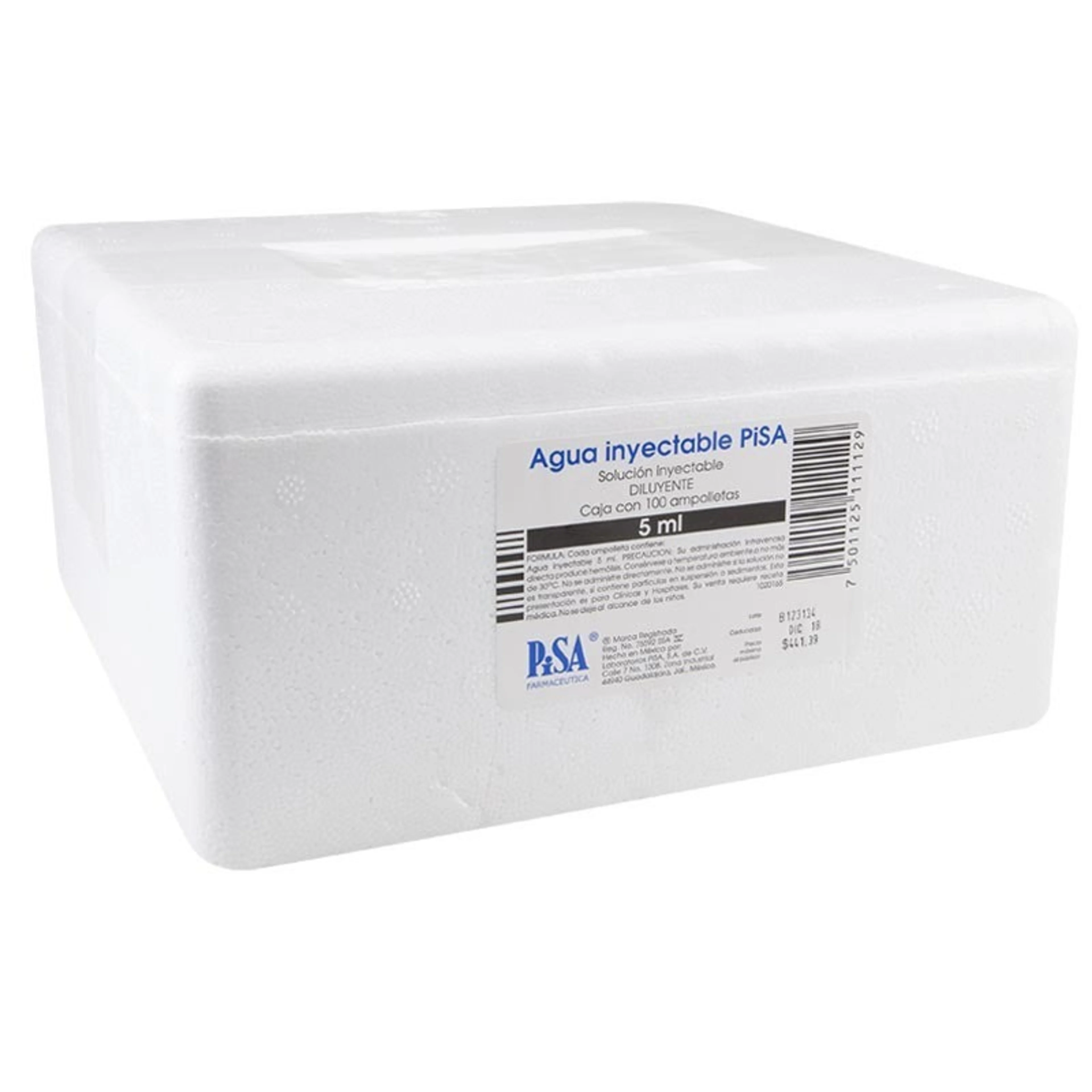Agua Inyectable 5 Ml Con 100 Ampolletas