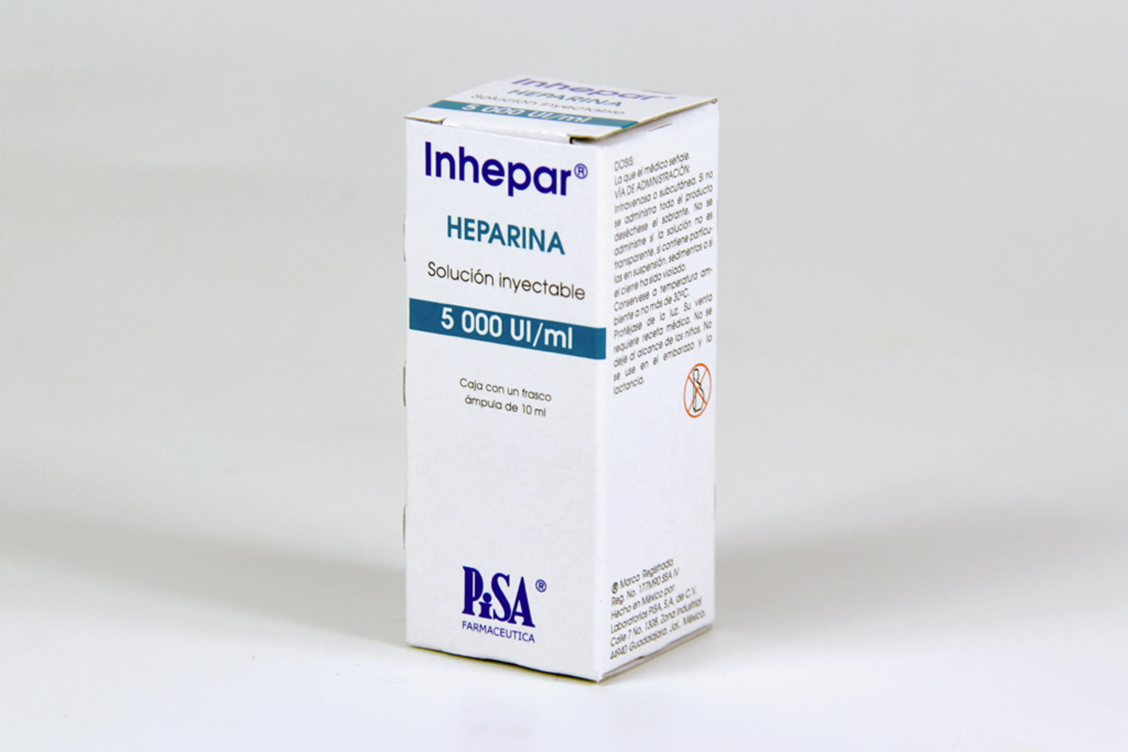 Inhepar 5000 Ui Con Ampolleta 10 Ml