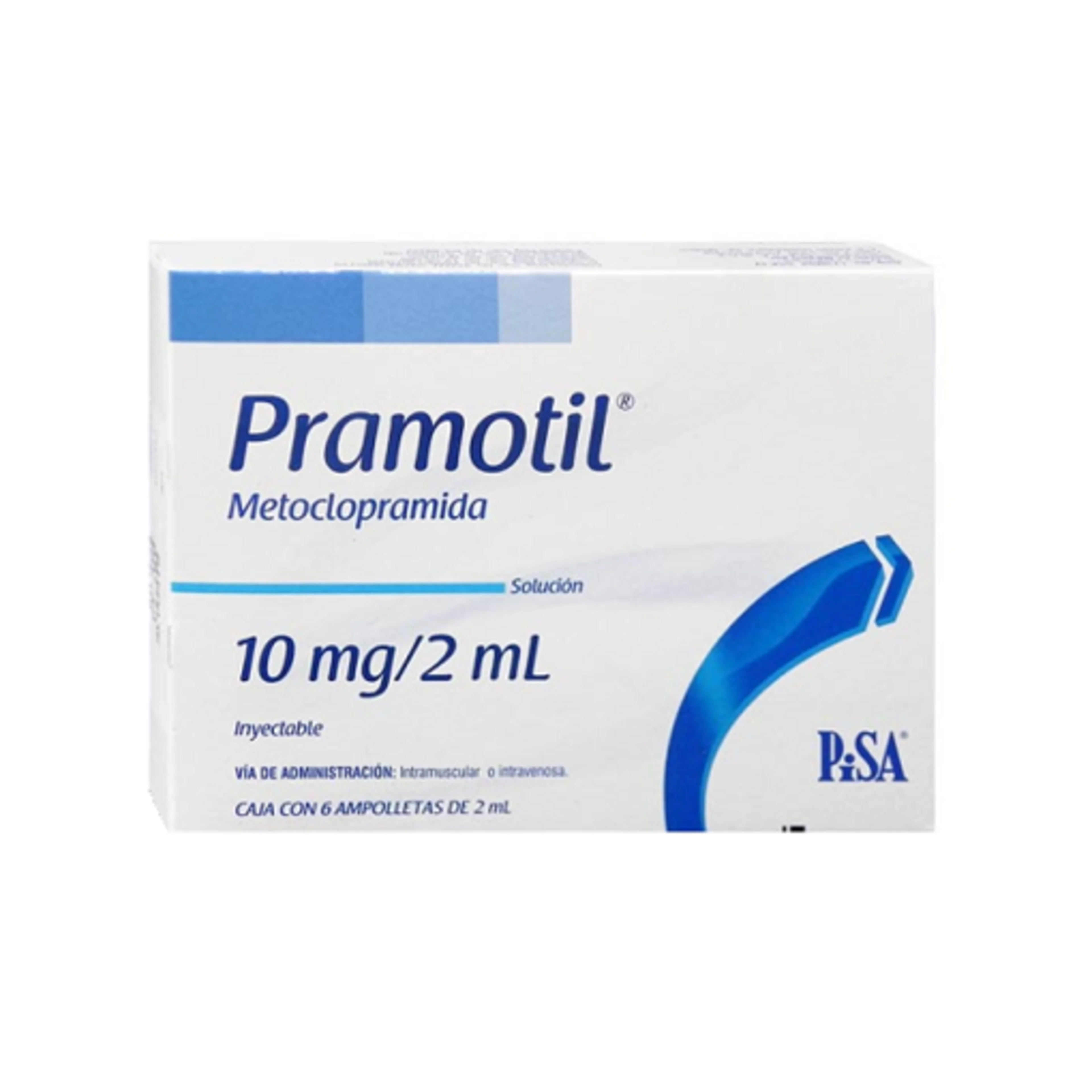 Pramotil 10 Mg Solución Inyectable 6 Ampolletas 2 Ml