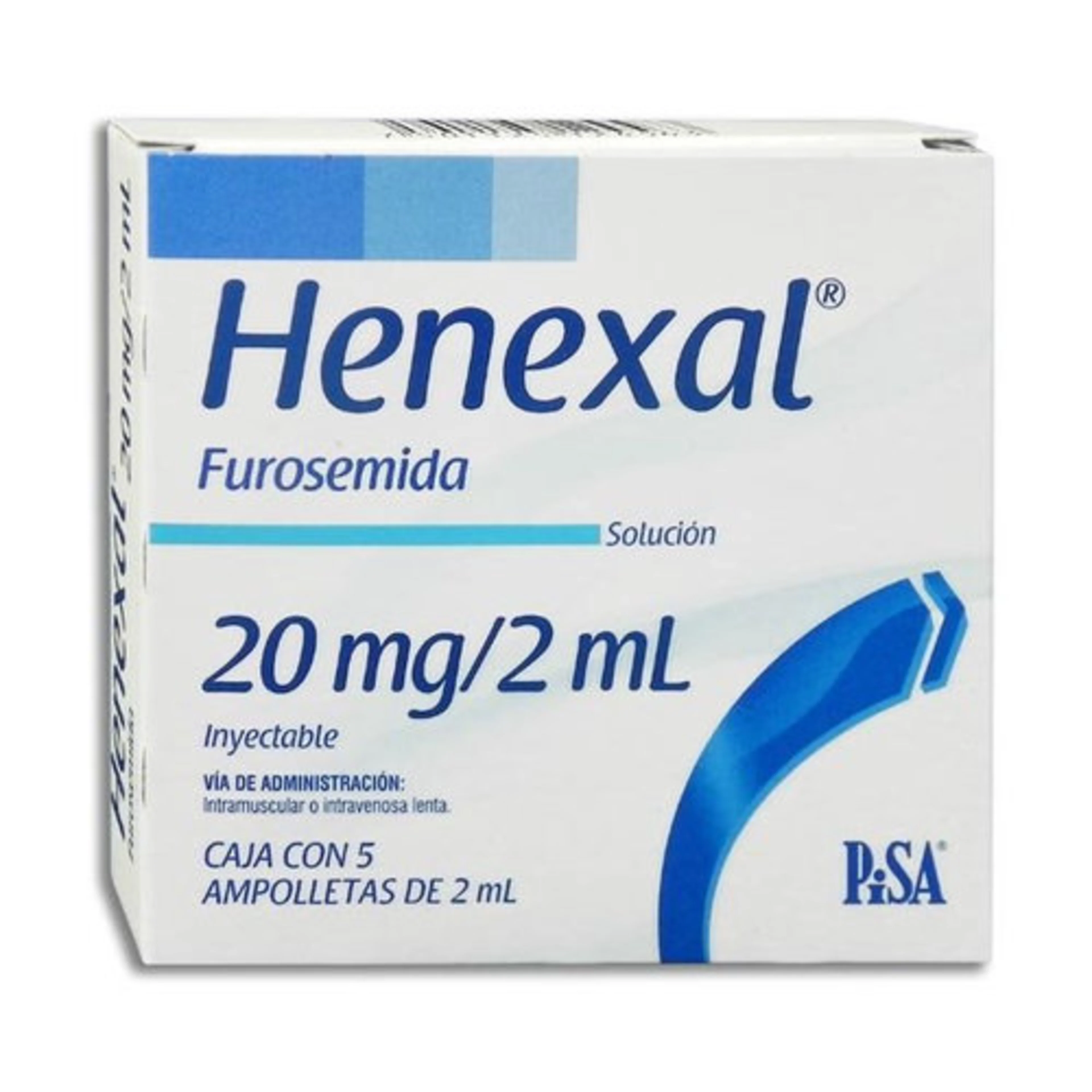 Henexal 20 Mg/2 Ml Con 5 Ampolletas De 2 Ml