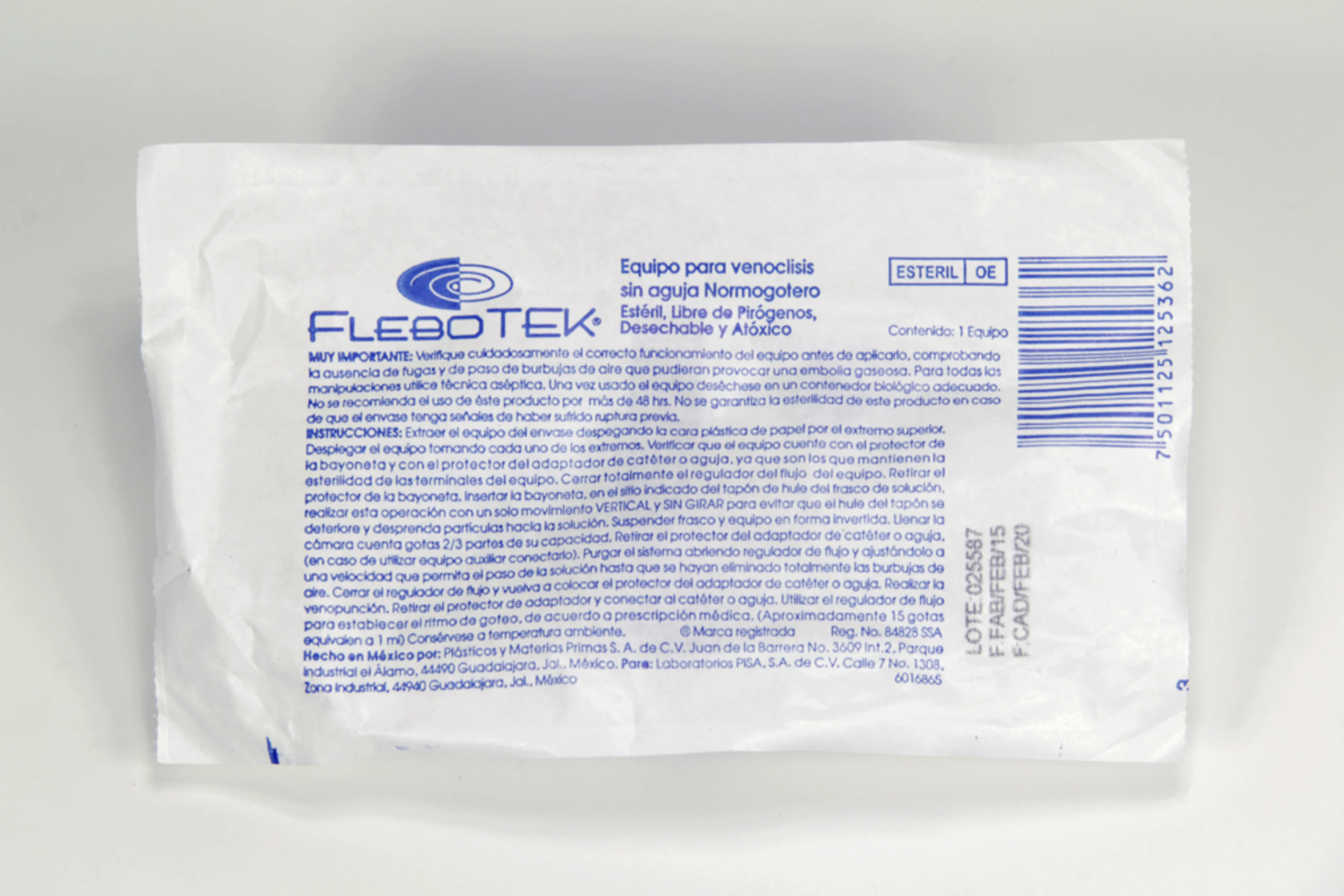 Flebotek Normogotero Sin Aguja 1 Pieza