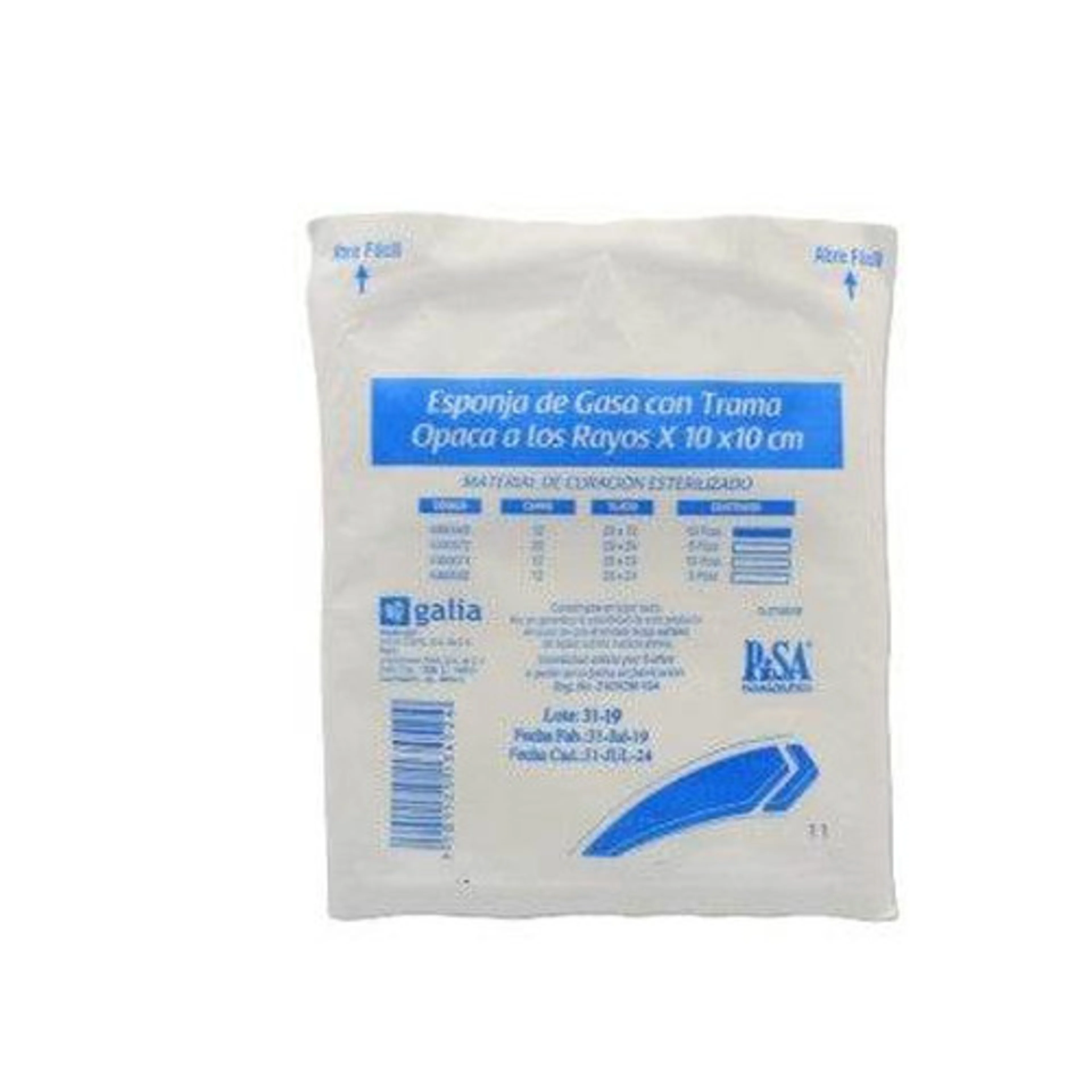 Esponja De Gasa 10 X 10 Cm Con 200 Piezas