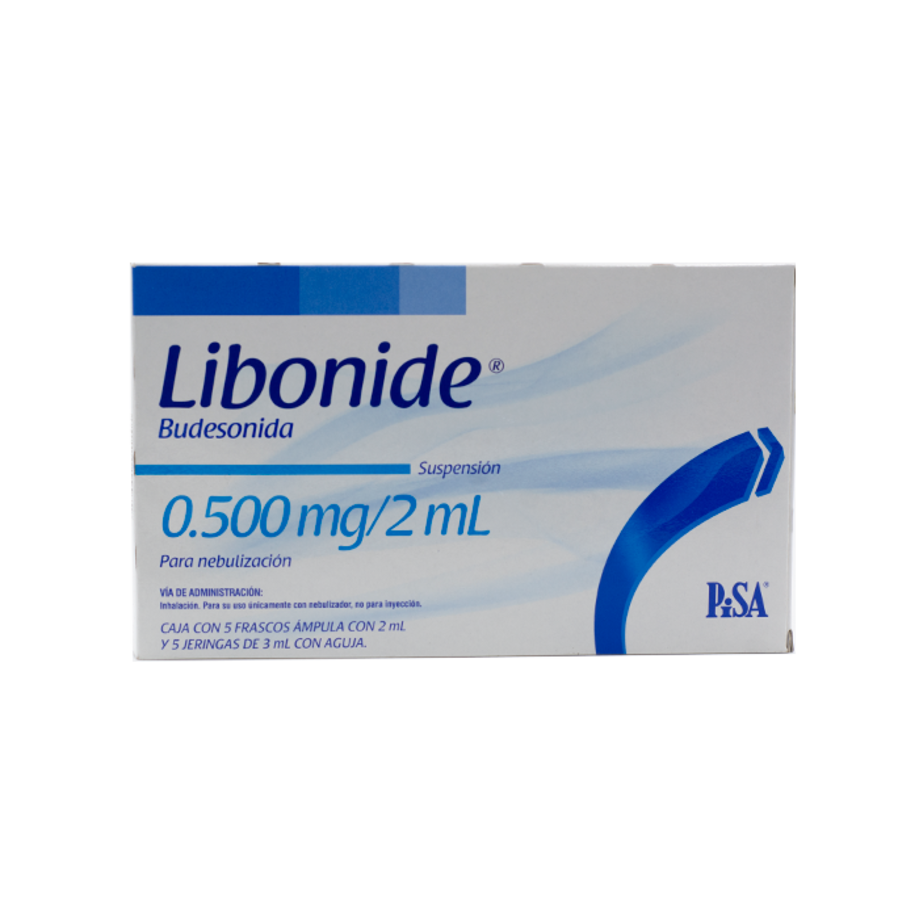 Libonide 0.500 Mg Suspensión Para Nebulización Con 5 Frascos Ámpula