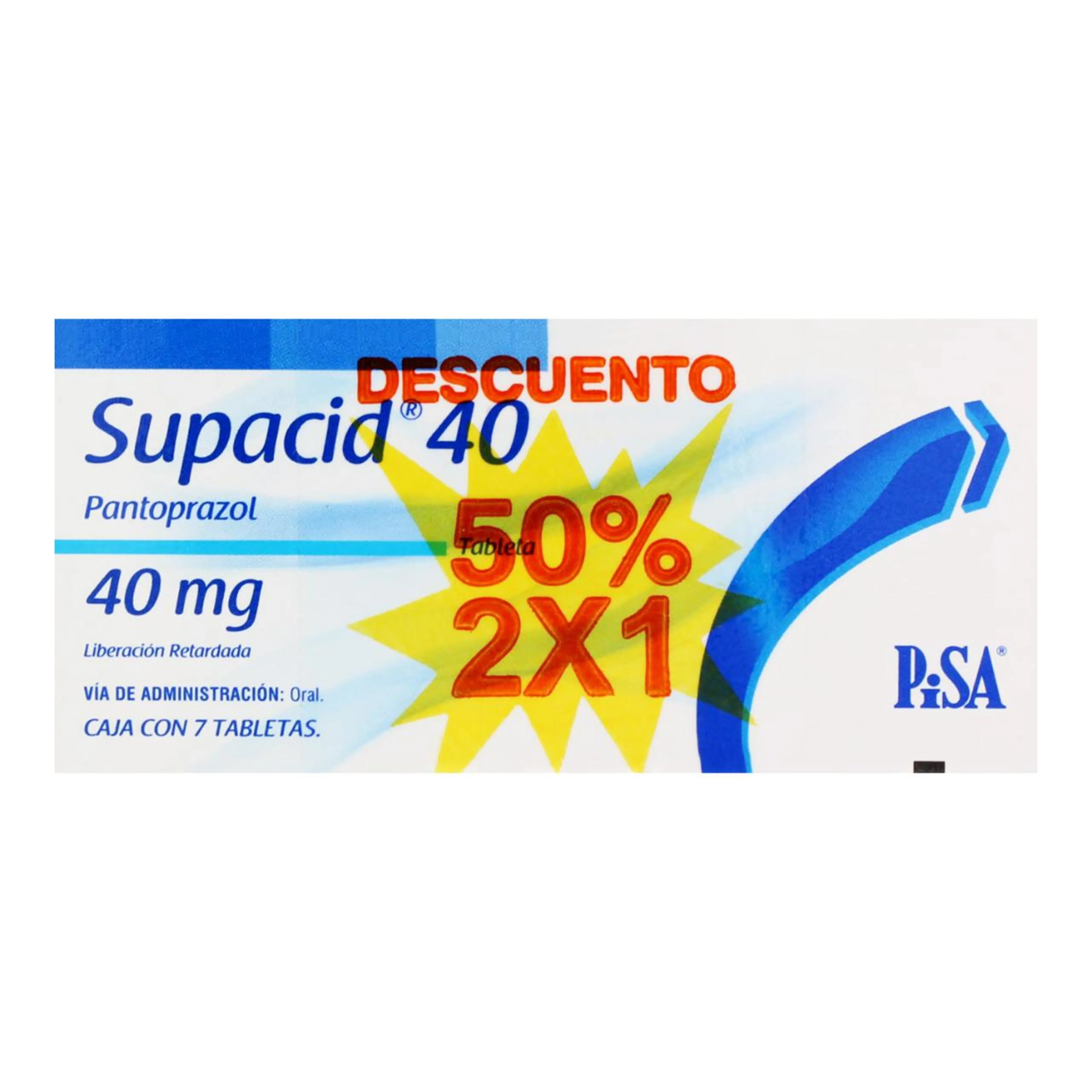 Supacid 40 Mg Con 7 Tabletas Duopack