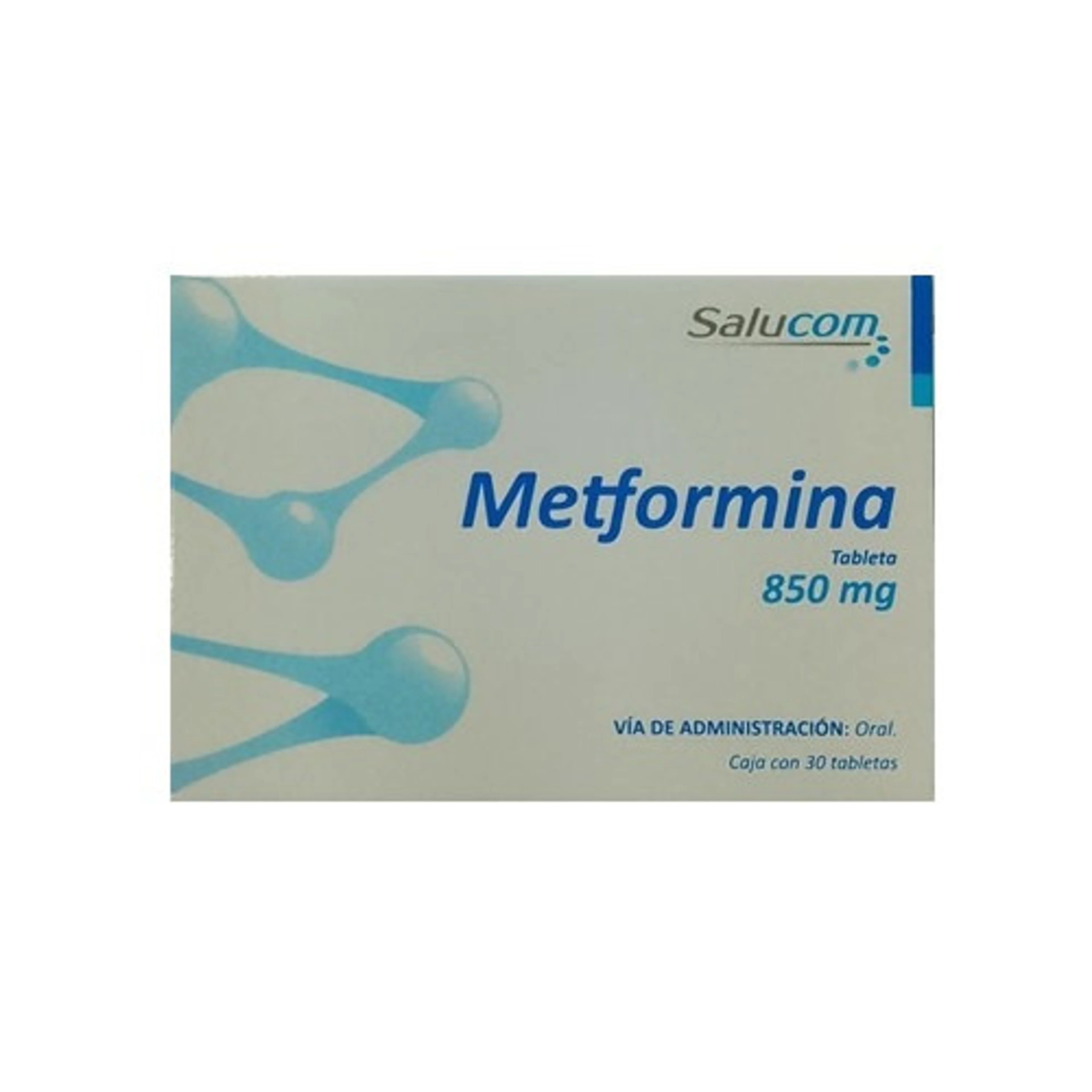 Metformina 850 Mg Con 30 Tabletas