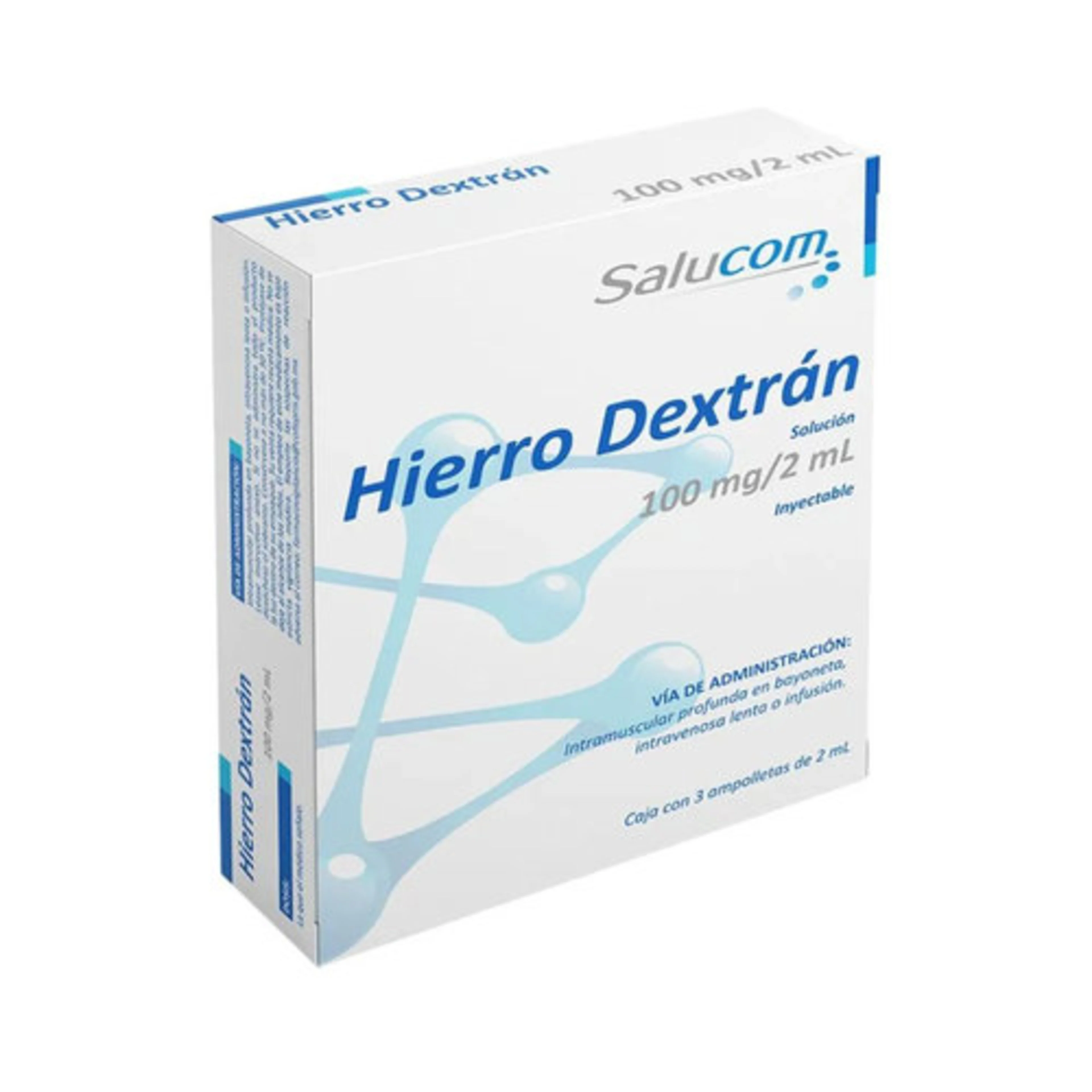 Hierro Dextrán 100Mg/2Ml Con 3 Ampolletas