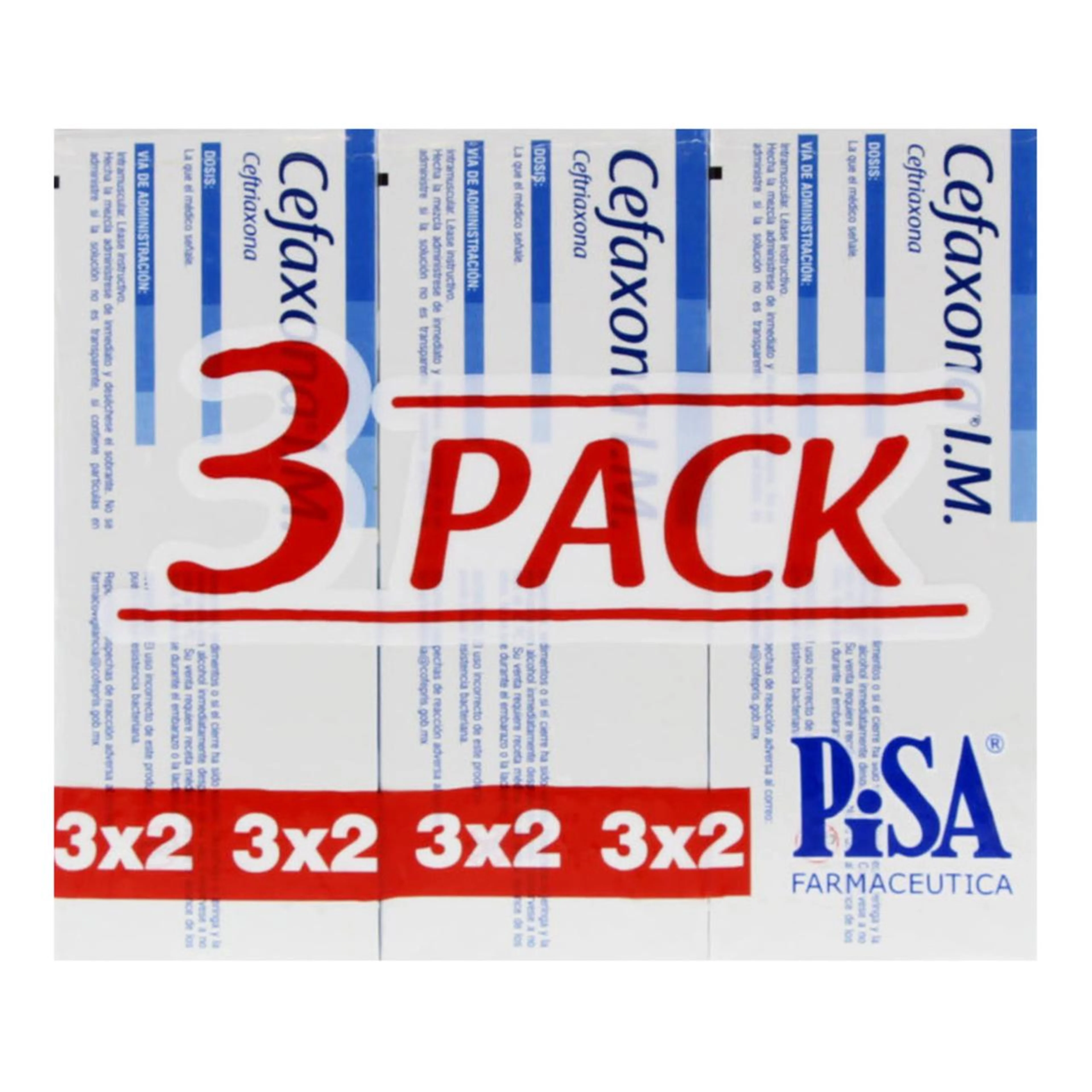 Cefaxona Im Ceftriaxona 1 G Solución Inyectable 3 Frasco Con Ámpula