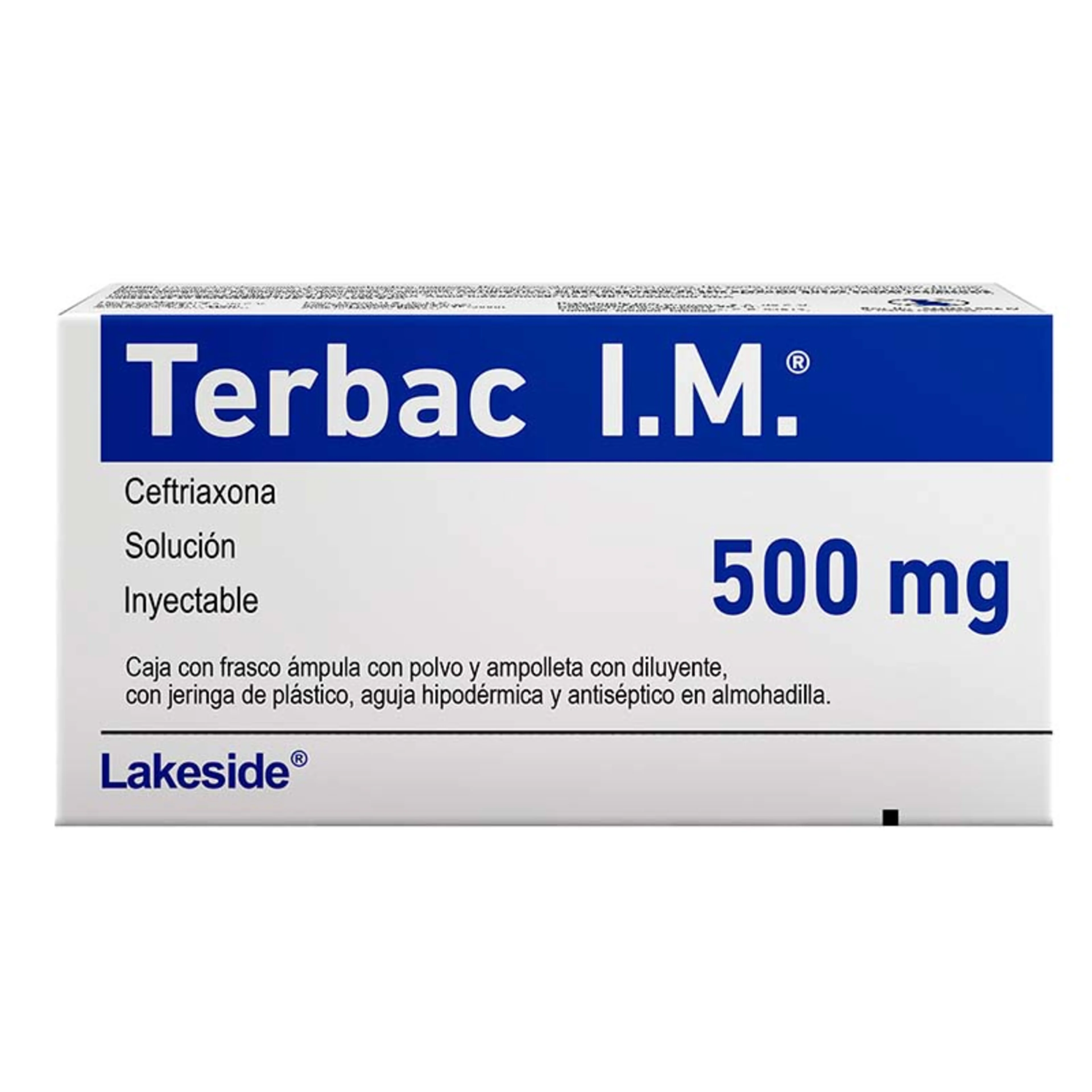 Terbac im 500mg frasco con ampula jeringa con 1