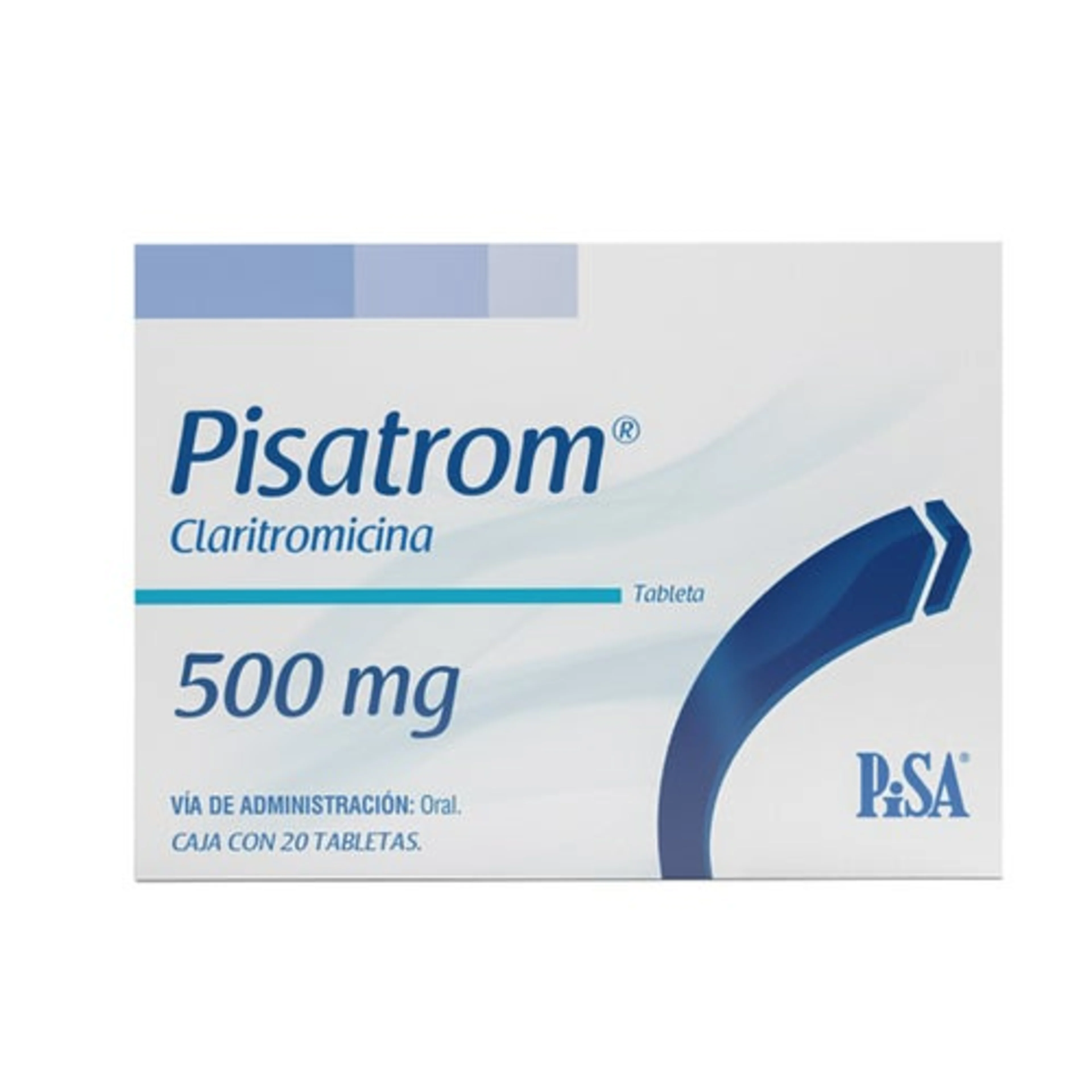 Pisatrom Claritromicina 500 Mg Con 20 Tabletas