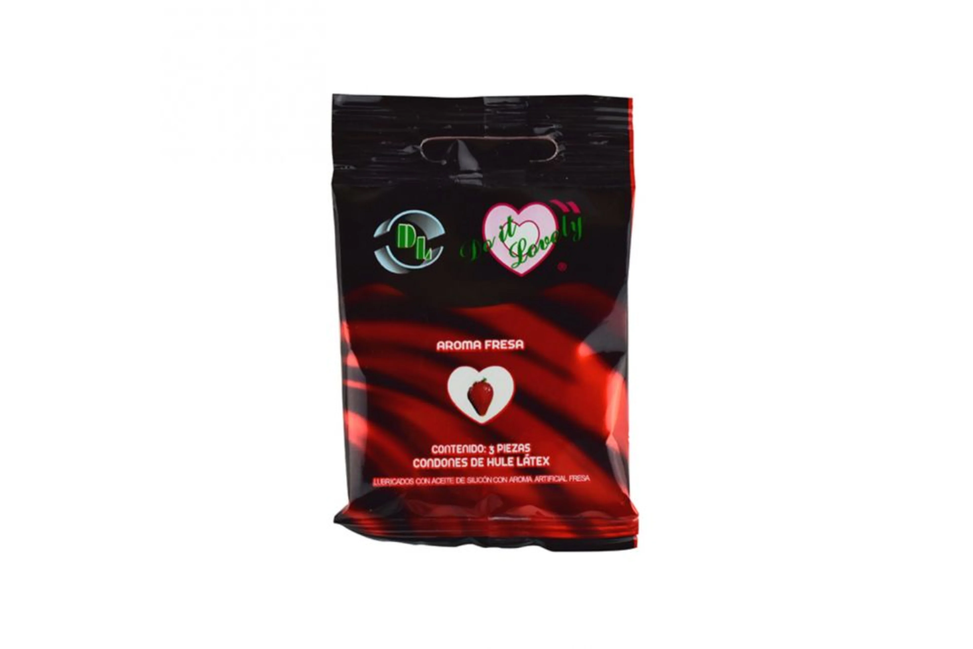 Dl Condones Aroma Fresa Con 3 Piezas