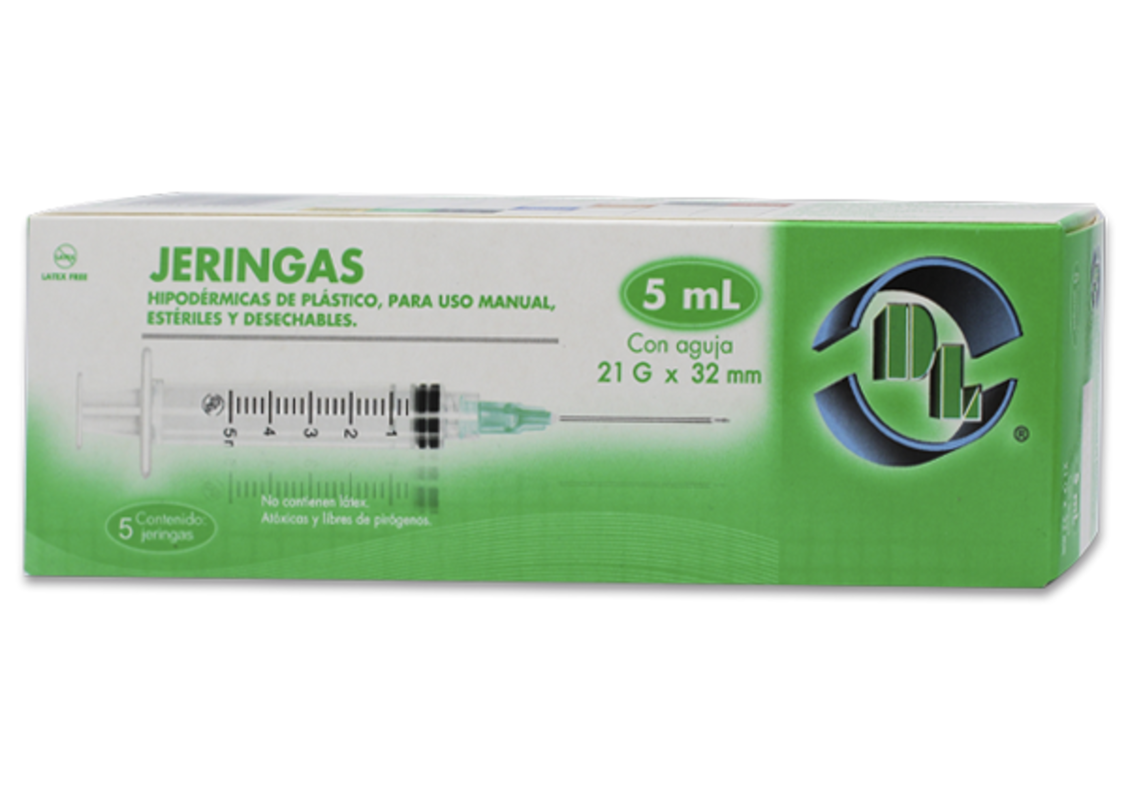 Dl Jeringas De Plástico 21X32Mm Con 5 Piezas