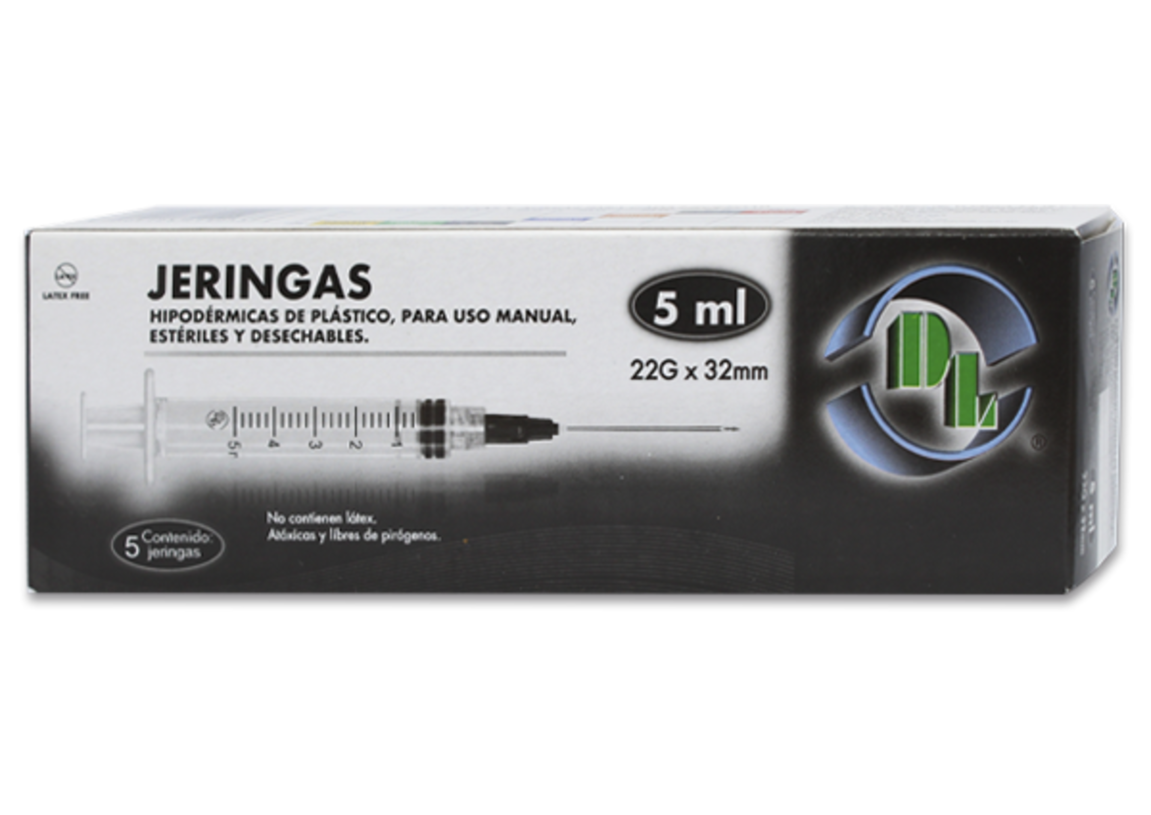Dl Jeringa De Plástico De 22X32Mm 5 Ml Con 5 Piezas