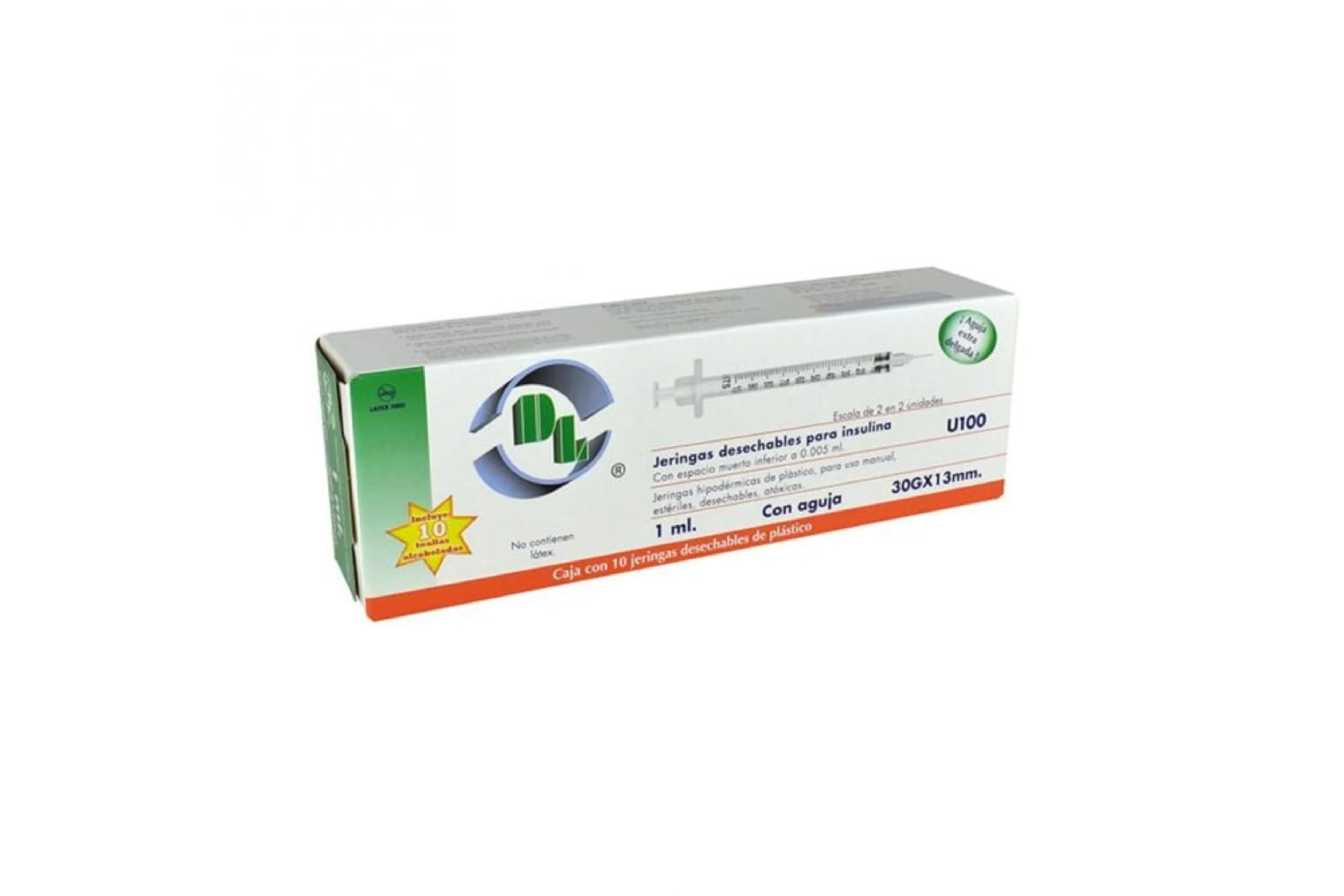 Dl Jeringa Para Insulina 30X13Mm 1 Ml Con 10 Piezas