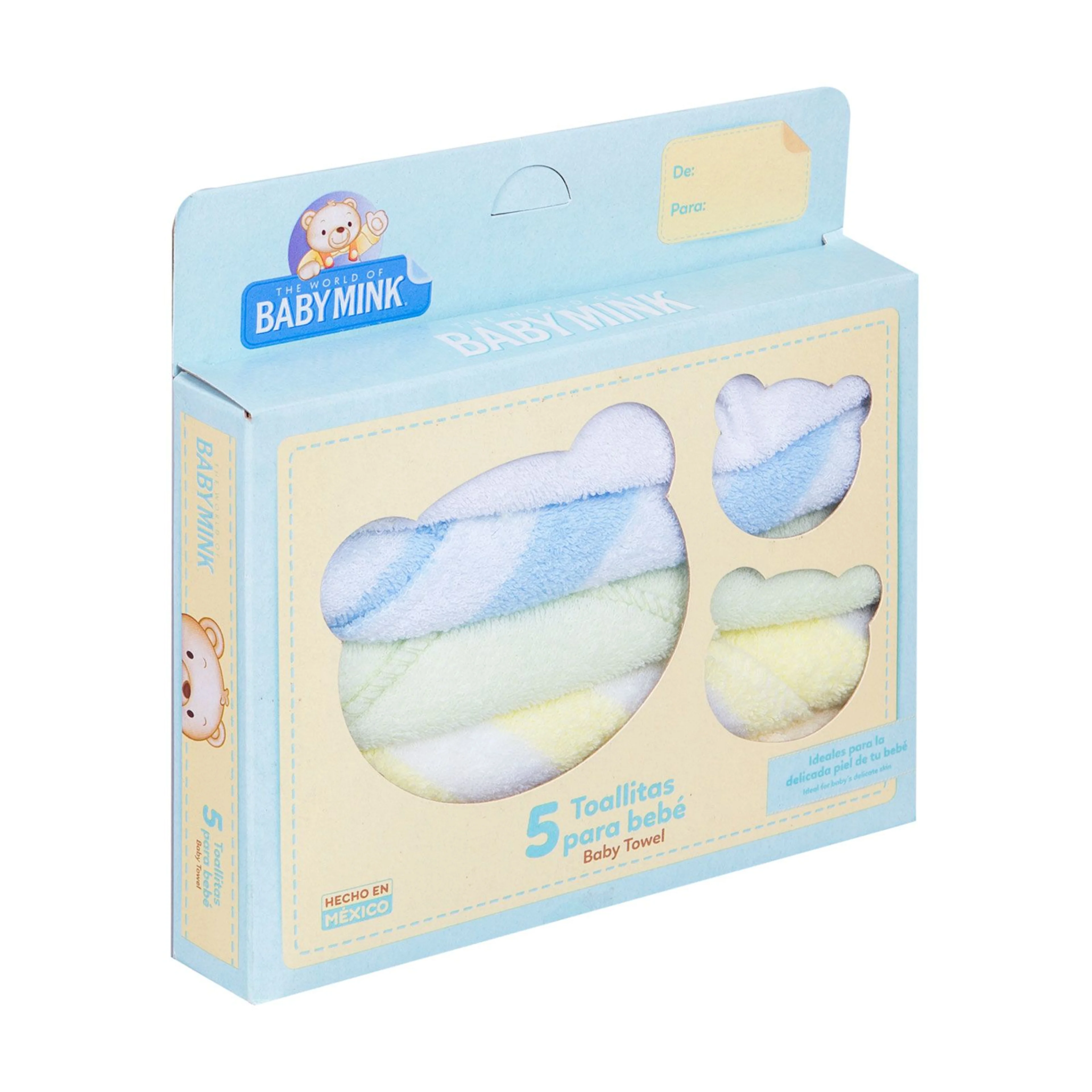 Toallas faciales baby mink 5 piezas