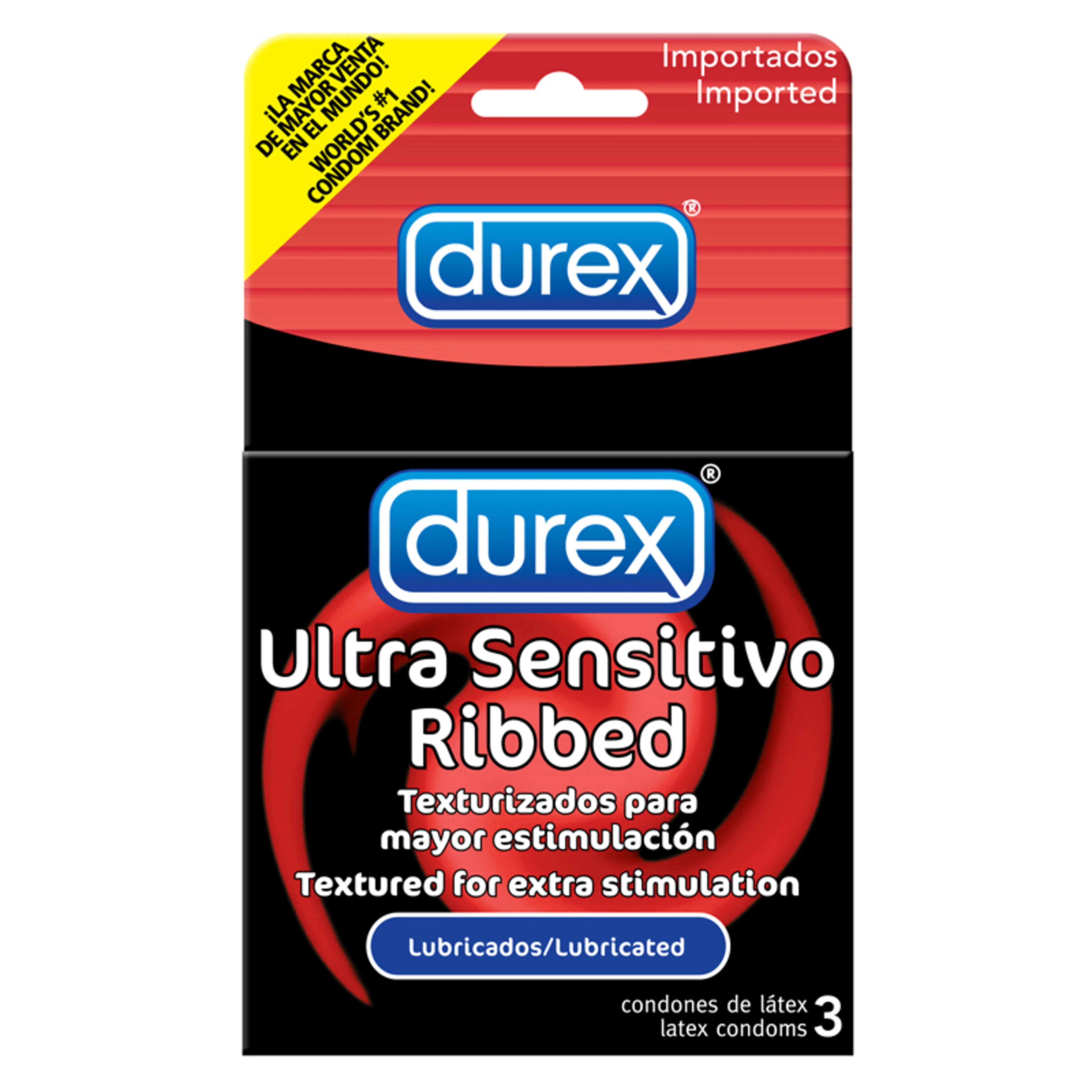 Durex Love Sex Ultra Sensitivo Ribbed Condones Con 3 Piezas