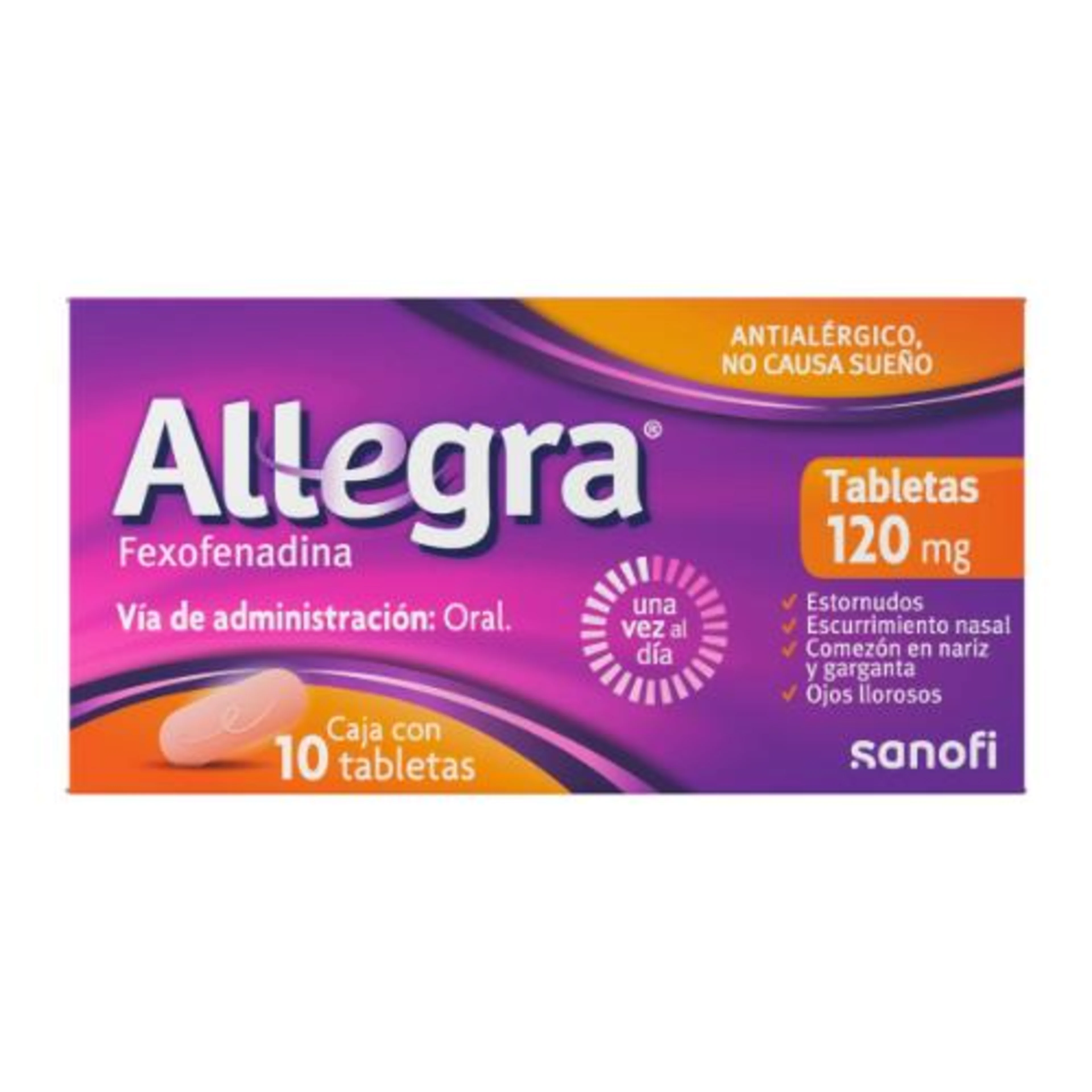 Allegra Antihistamínico 10 tabletas x 120 mg