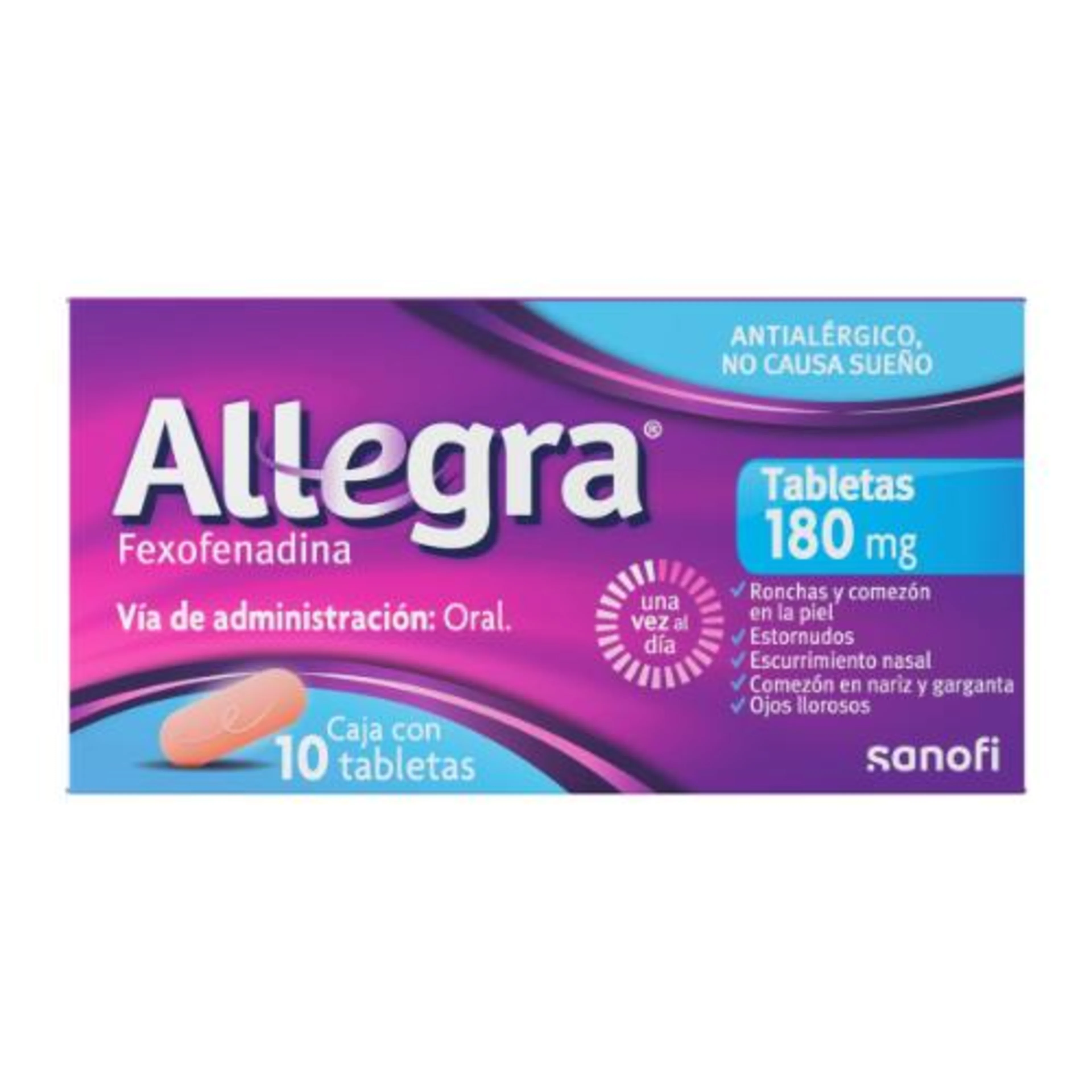 Allegra Antihistamínico 10 tabletas x 180 mg