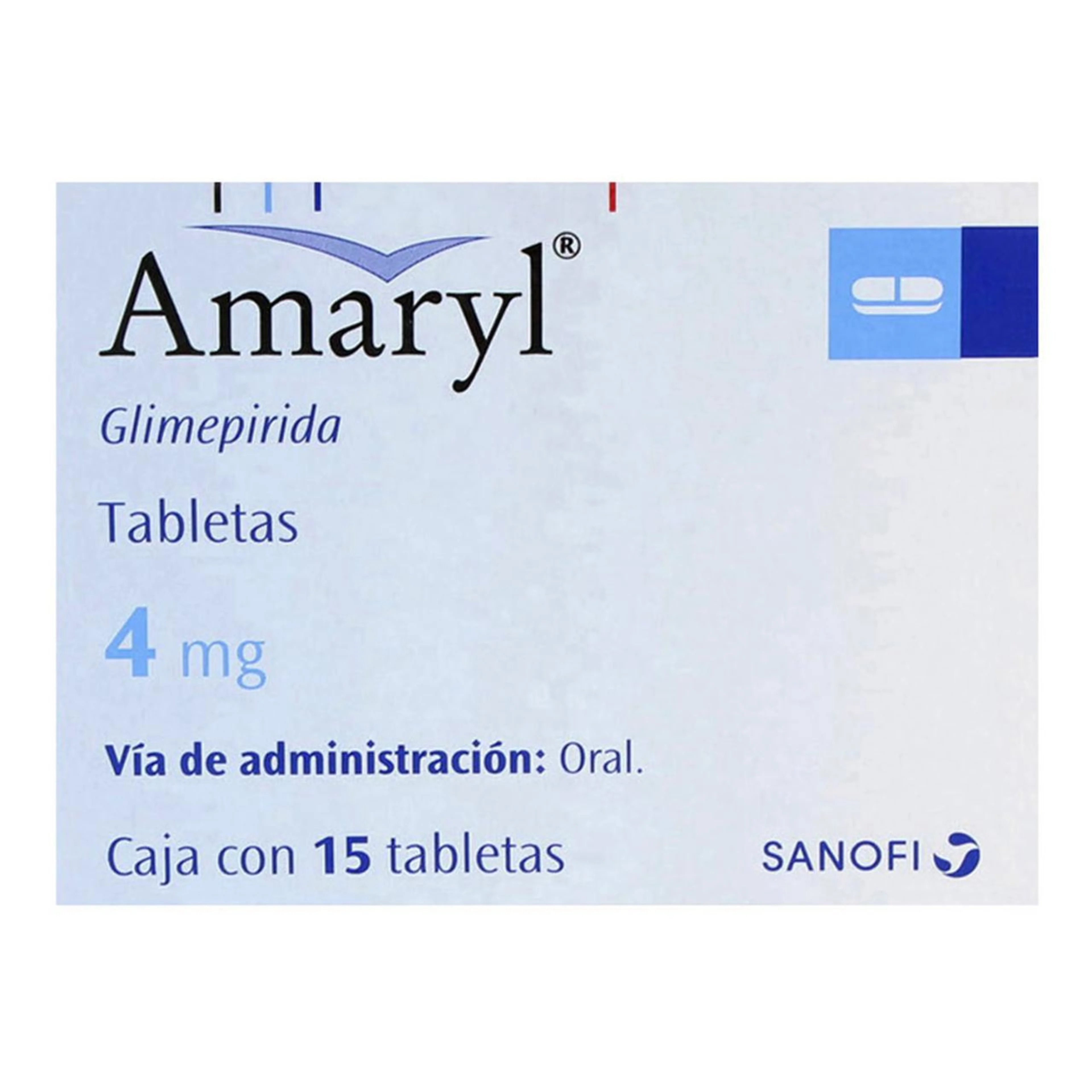 Amaryl 4 Mg Con 15 Tabletas