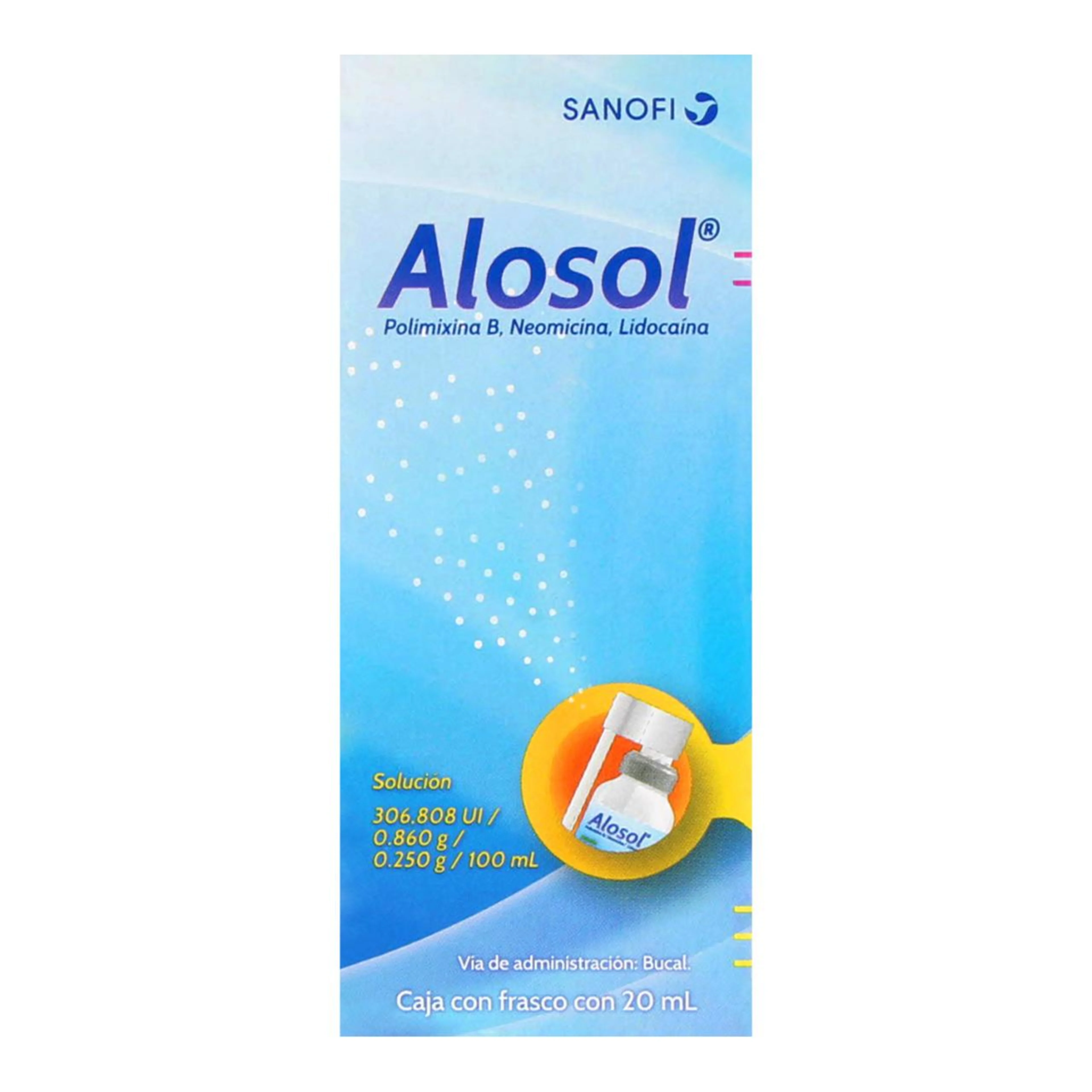 Alosol Solución Bucal 306.808 Ui/0.860 G/0.260 G Solución Spray 20 Ml