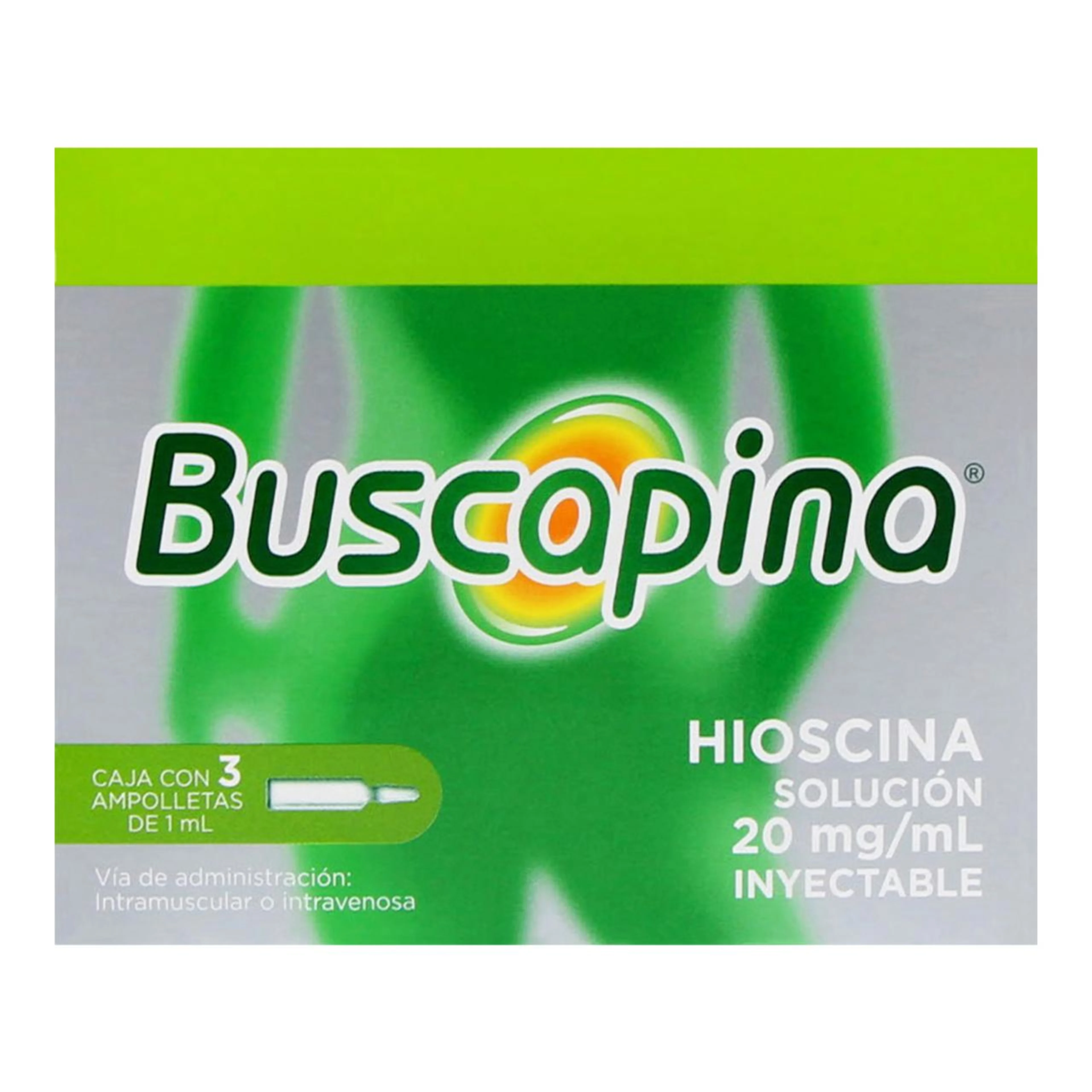 Buscapina 20 Mg Solución Inyectable Con 3 Ampolletas De 1 Ml