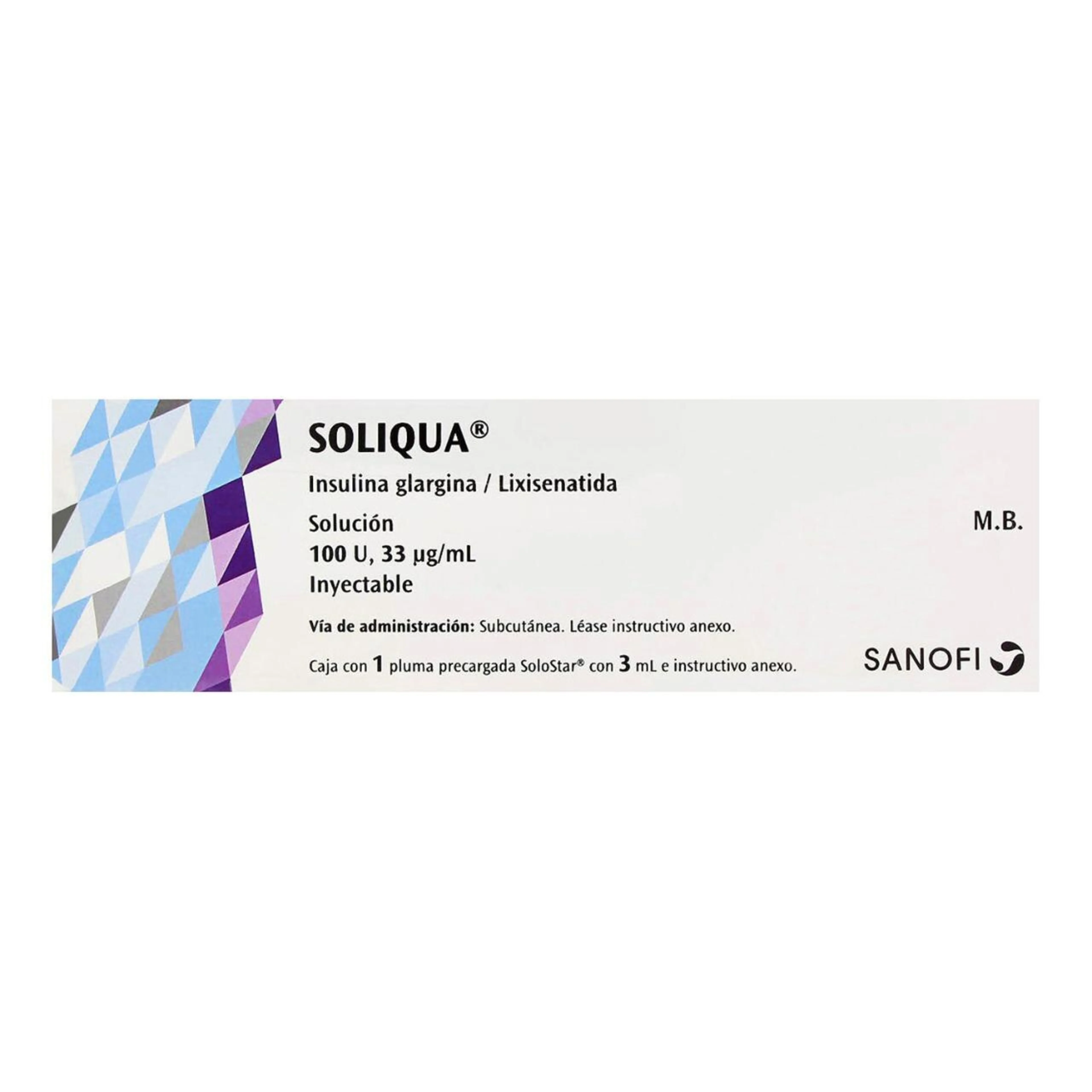 Soliqua 100 Ui/33 Mcg Con 1 Pluma Precargada