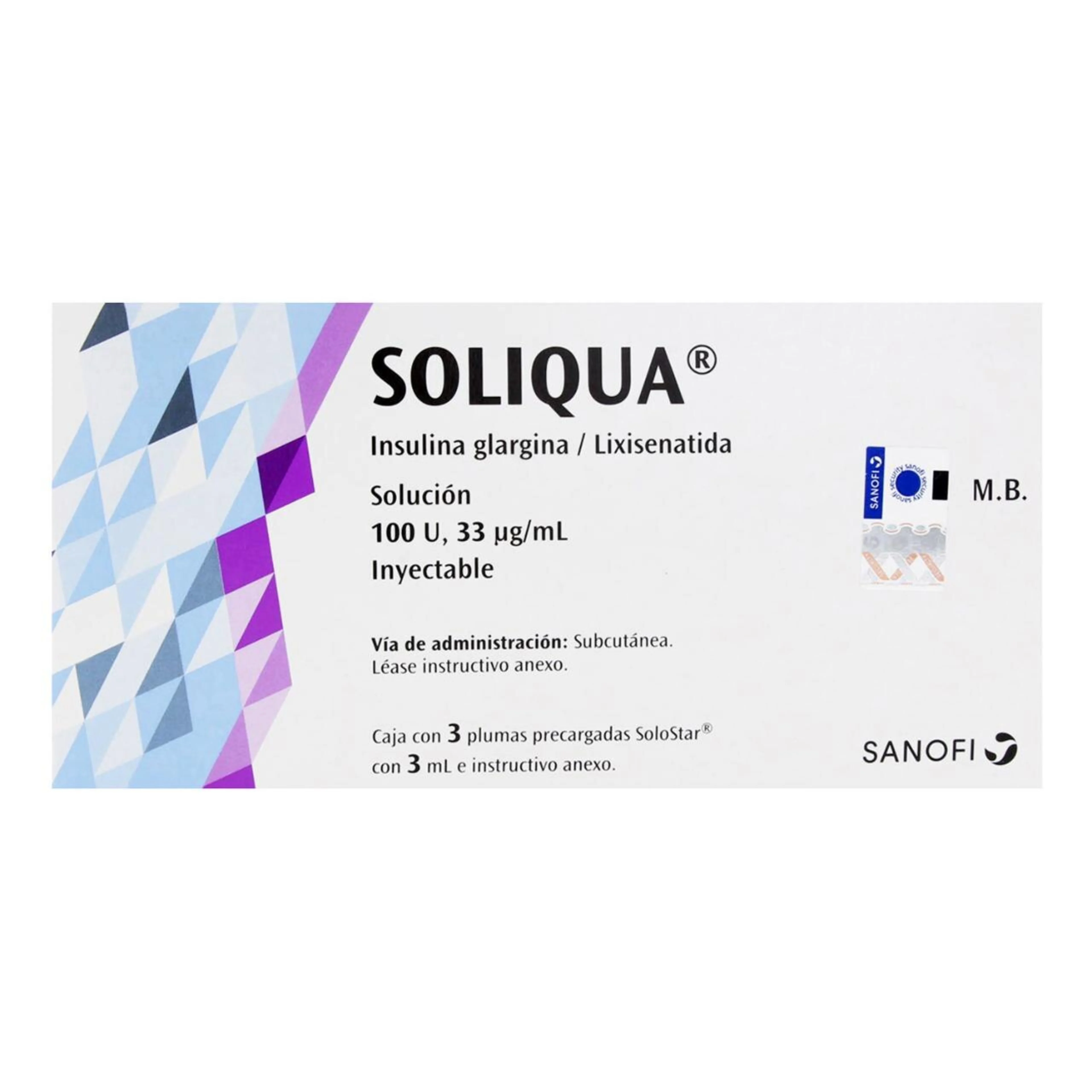 Soliqua 100 Ui/33 Mcg Con 3 Plumas Precargadas