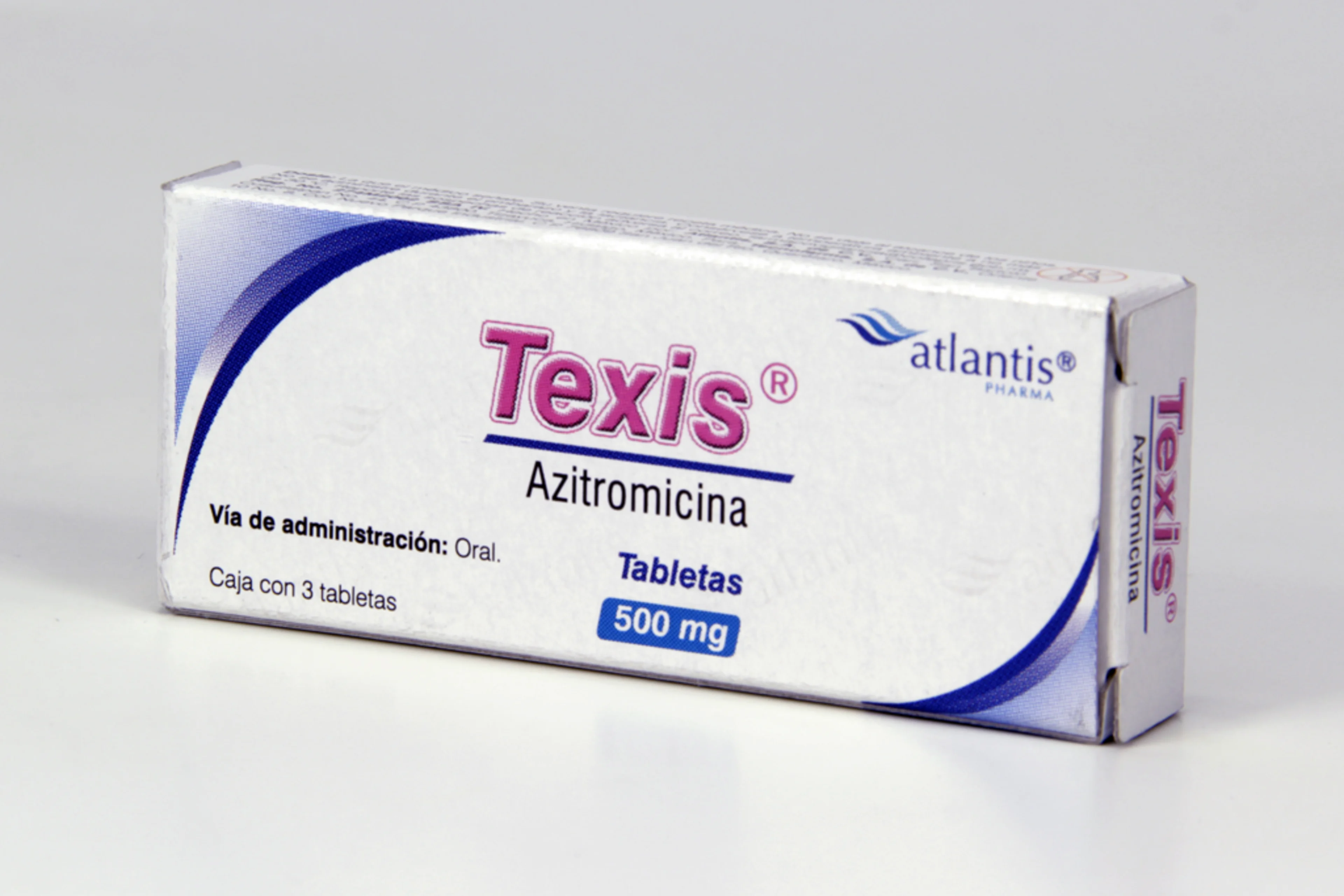 Texis azitromicina 500 mg con 3 comprimidos