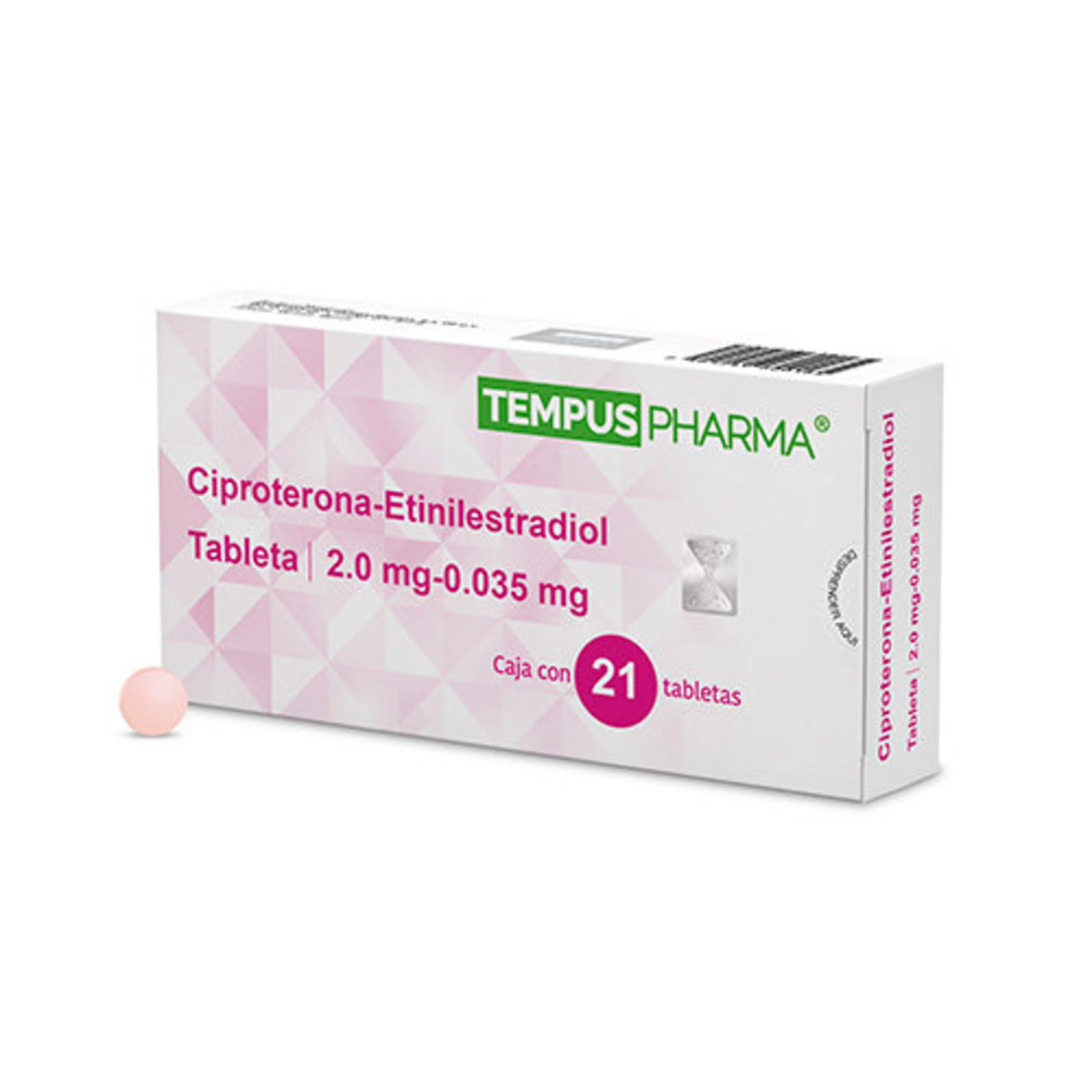 Ciproterona Etinilestradiol 2 Mg/0.035 Mg Con 21 Tabletas