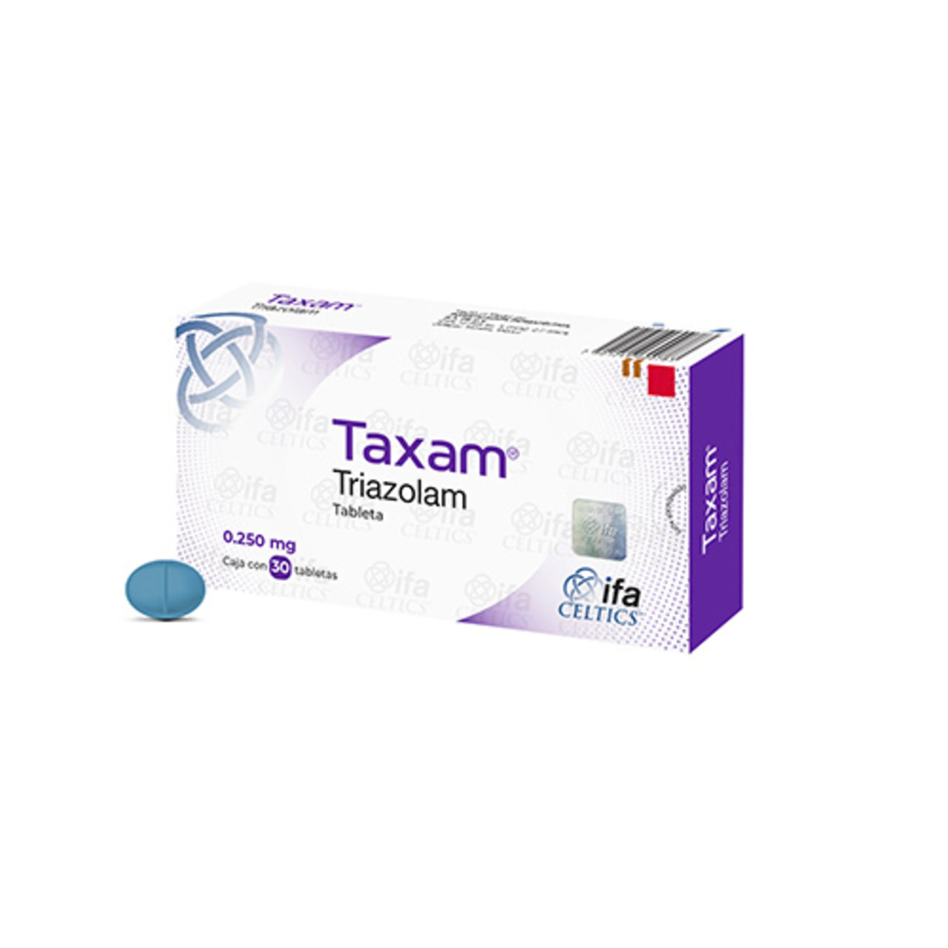 Taxam 0.25 Mg Con 30 Tabletas