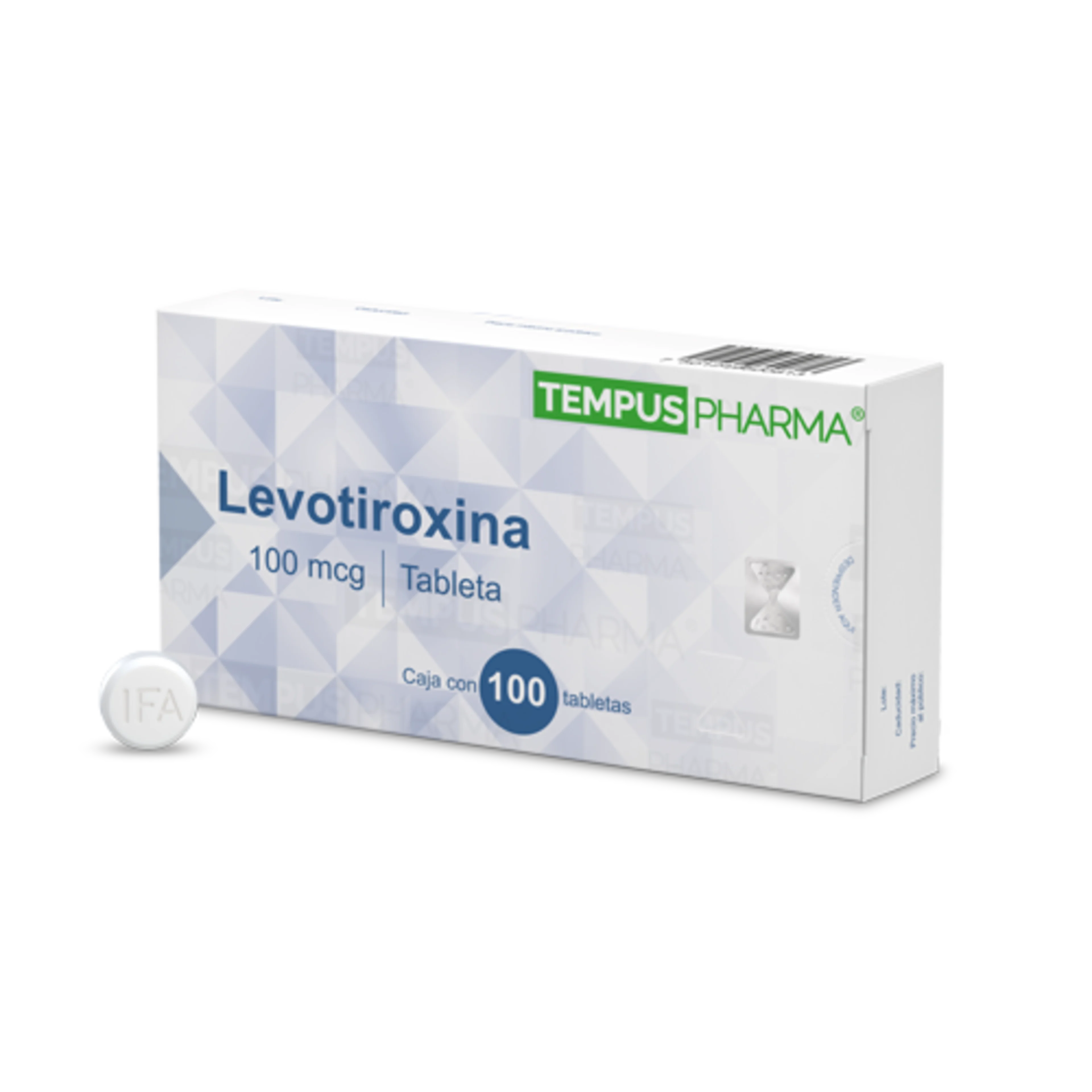 Levotiroxina 100 Mcg con 100 Tabletas