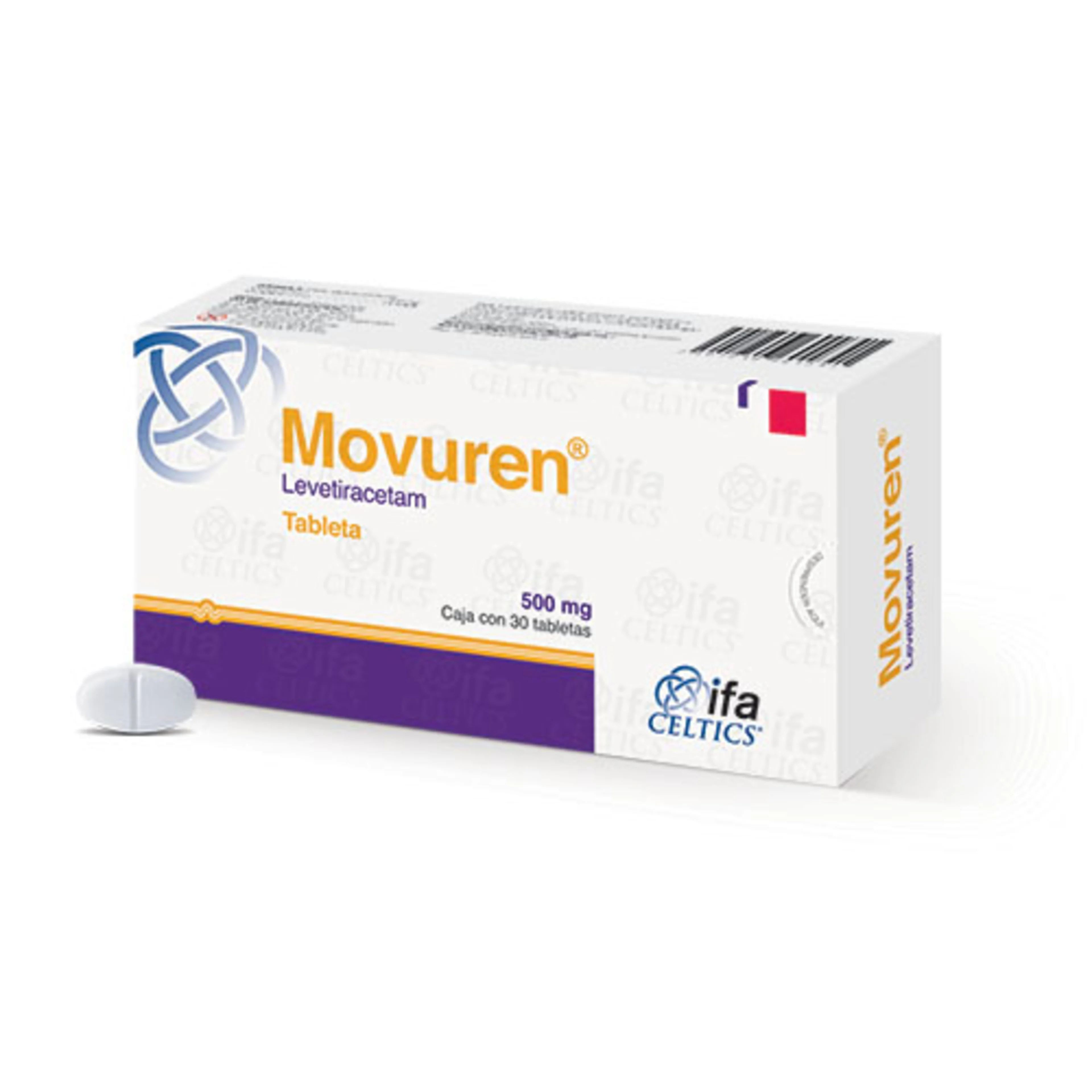 Movuren 500 mg con 30 Tabletas