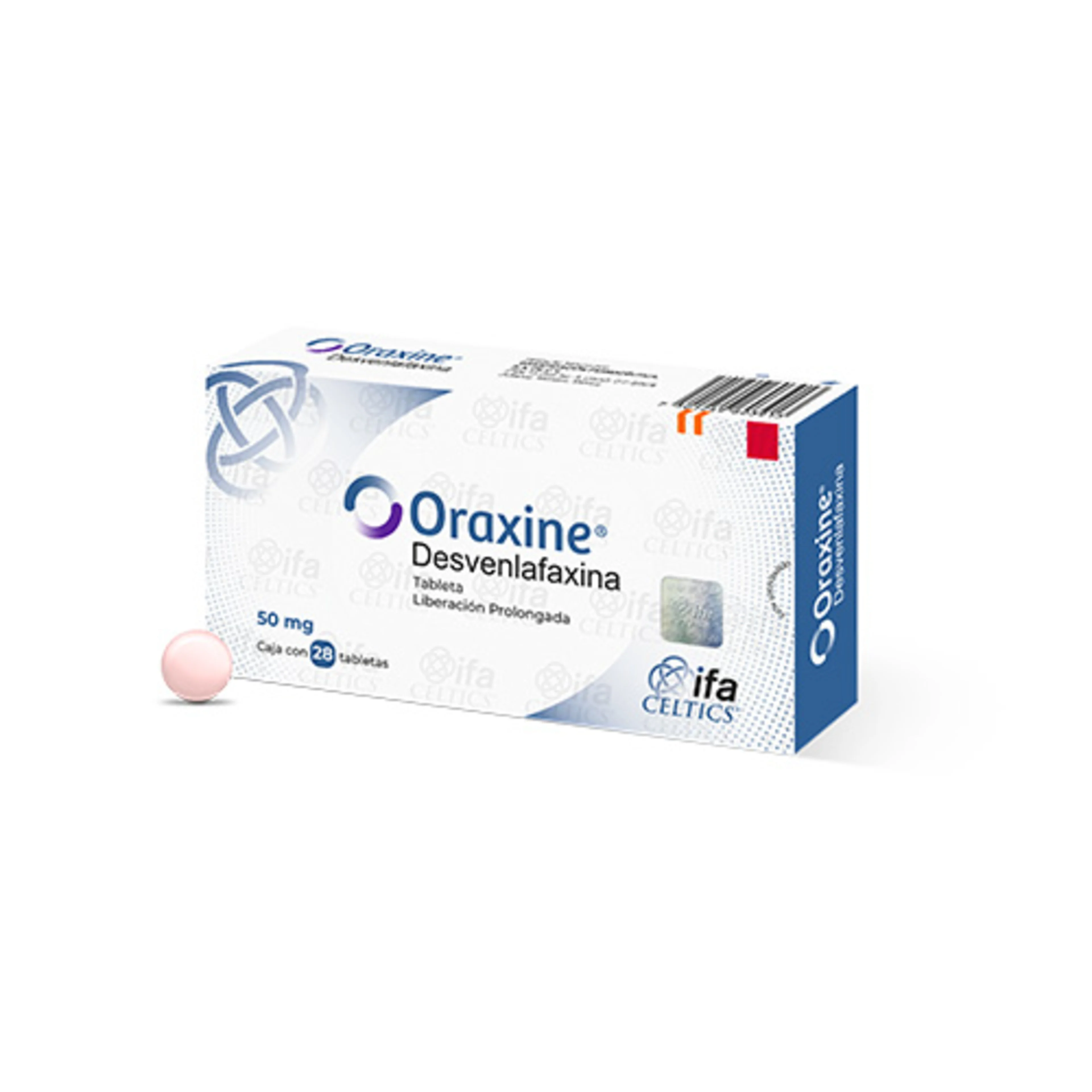 Oraxine 50 mg con 28 Tabletas