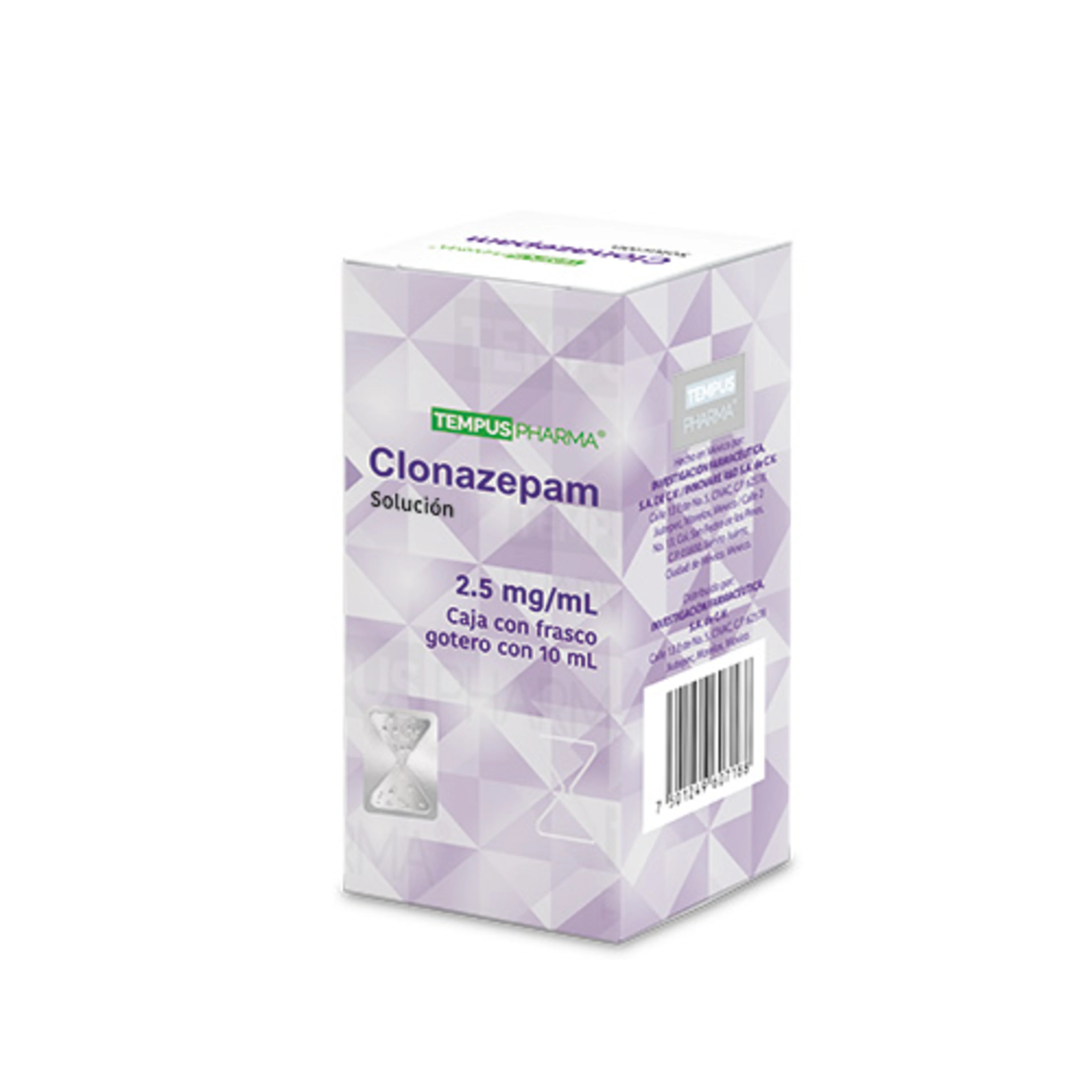 Clonazepam Gotas 2.5 mg / ml con 10 Ml