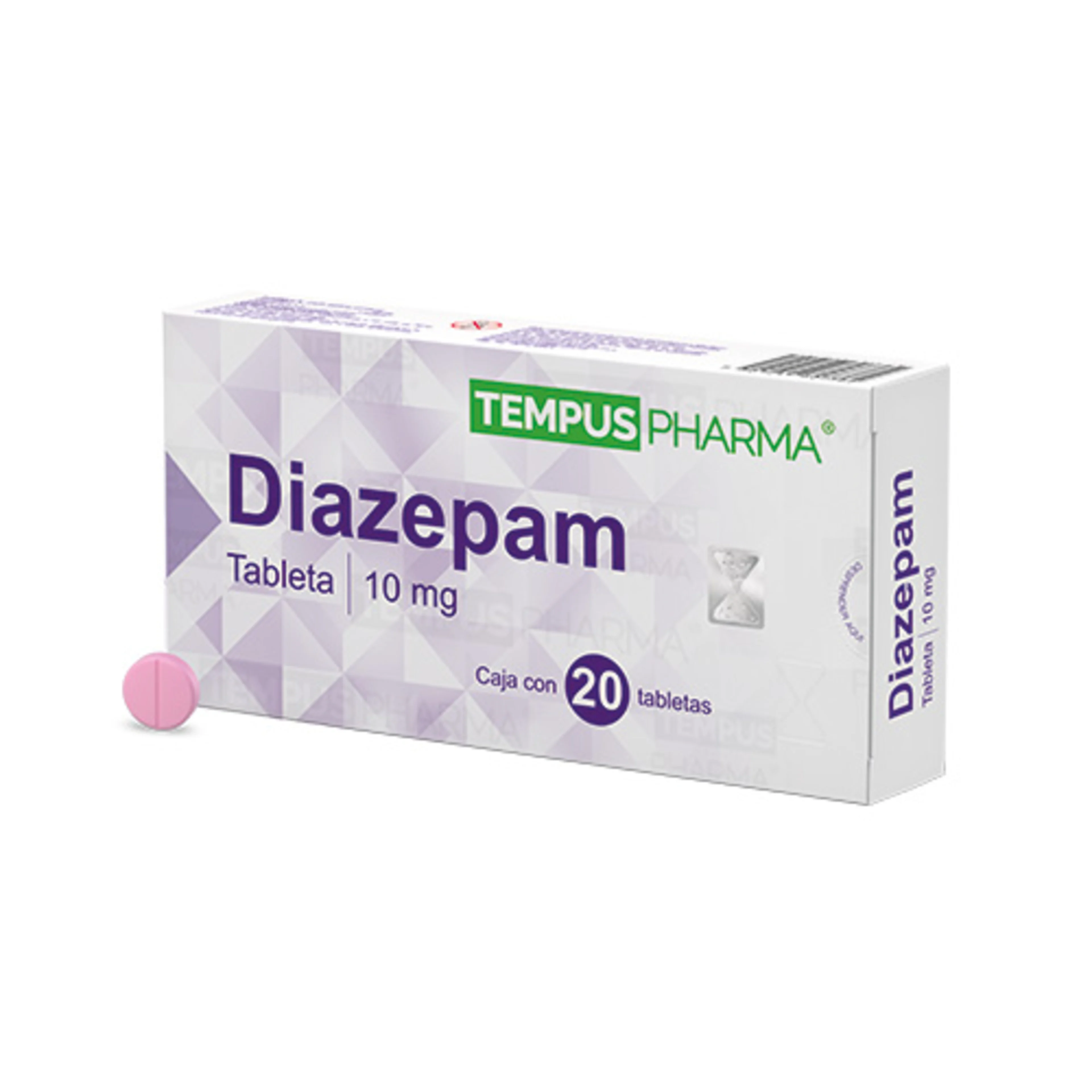 Diazepam 10 mg con 20 Tabletas