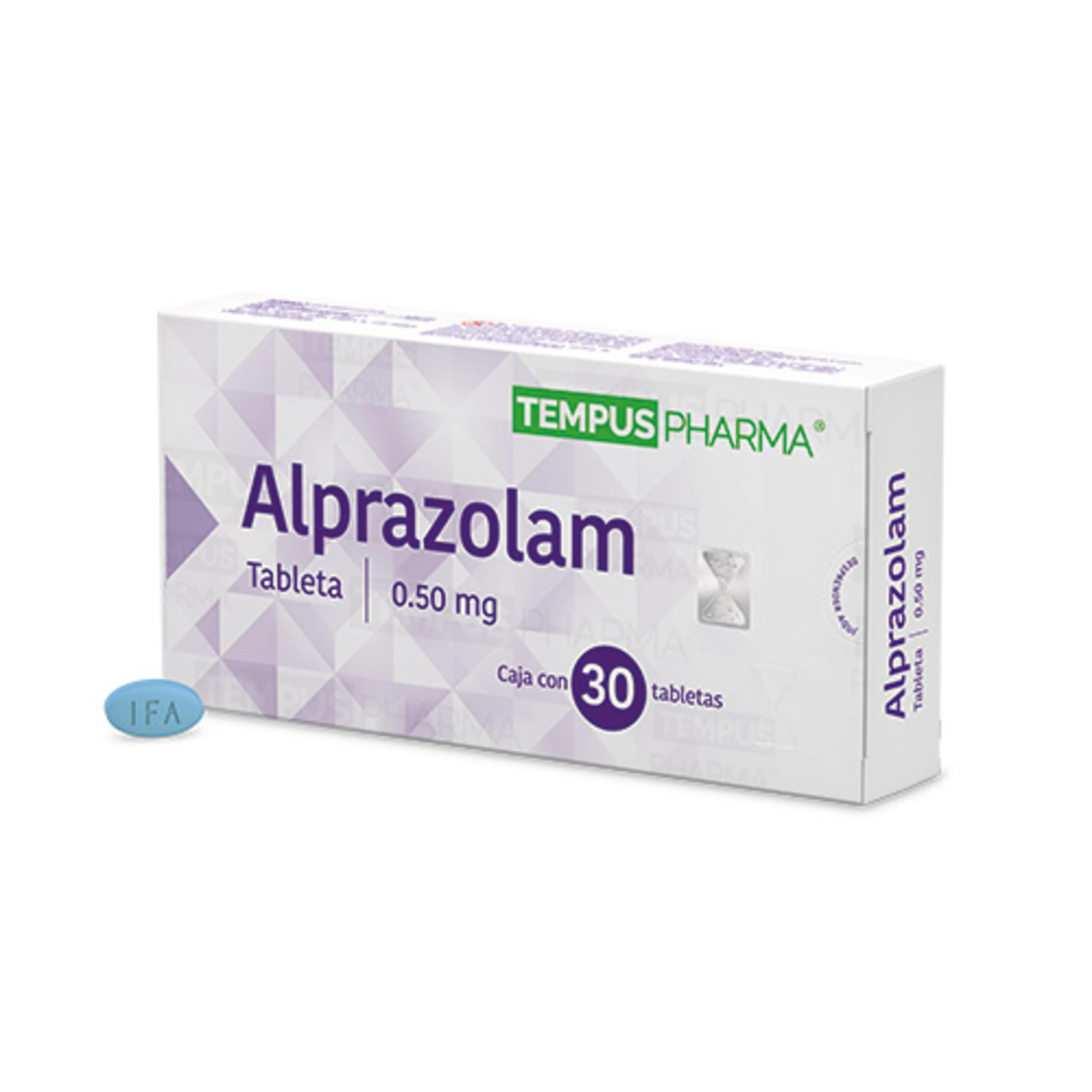 Alprazolam 0.5 mg con 30 Tabletas