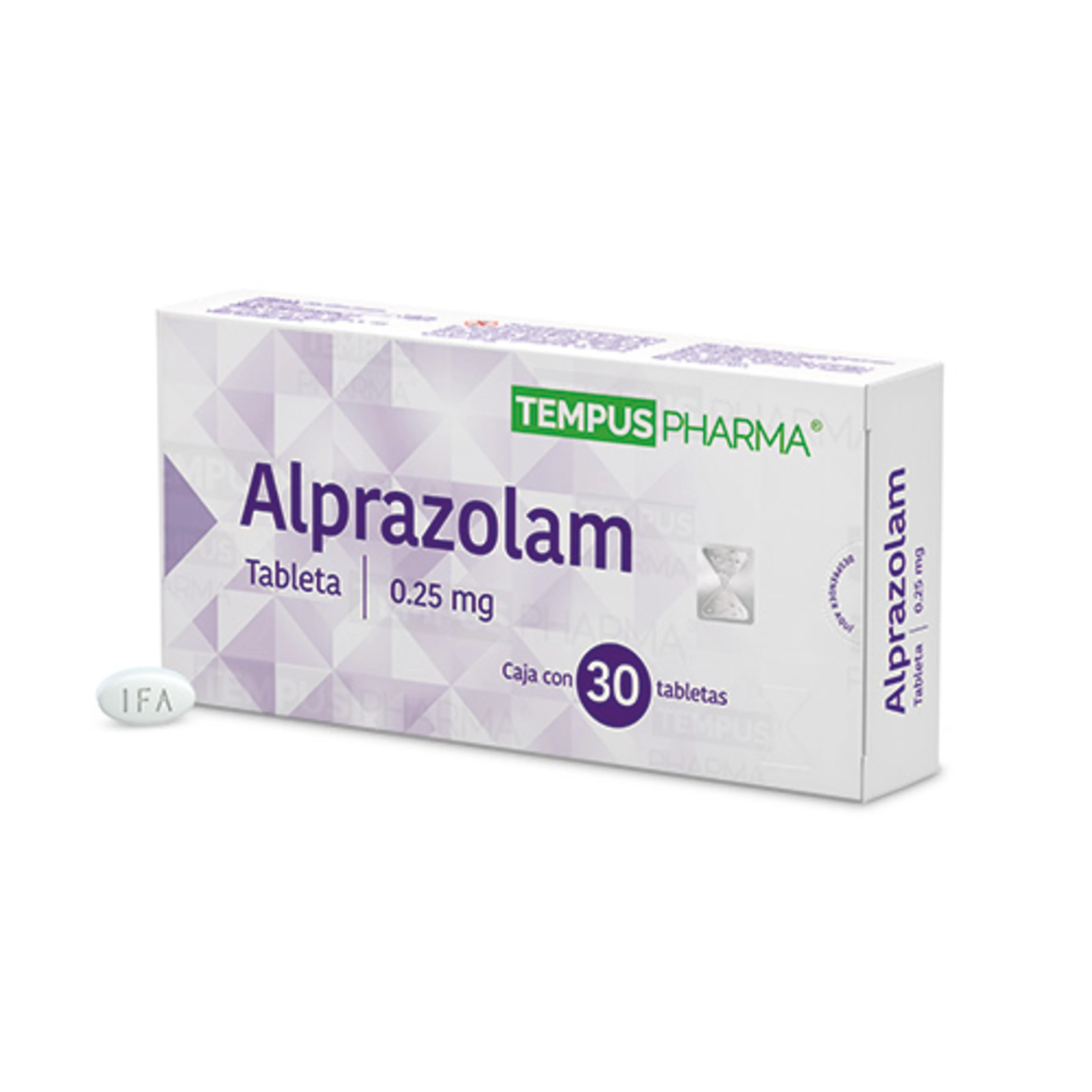 Alprazolam 0.25 mg 30 tabletas – TEMPUS
