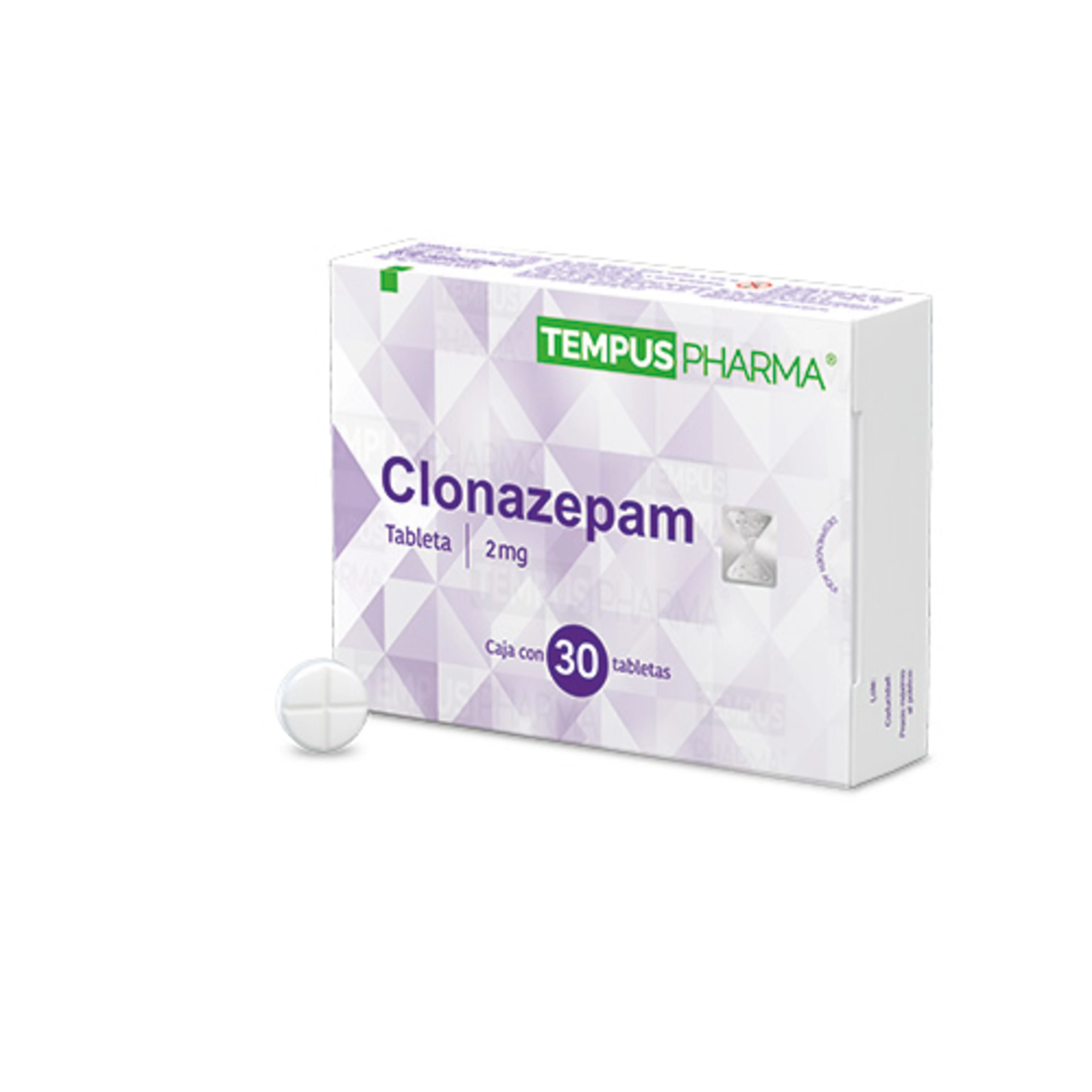 Clonazepam 2 Mg Con 30 Tabletas (Tempus Pharma)
