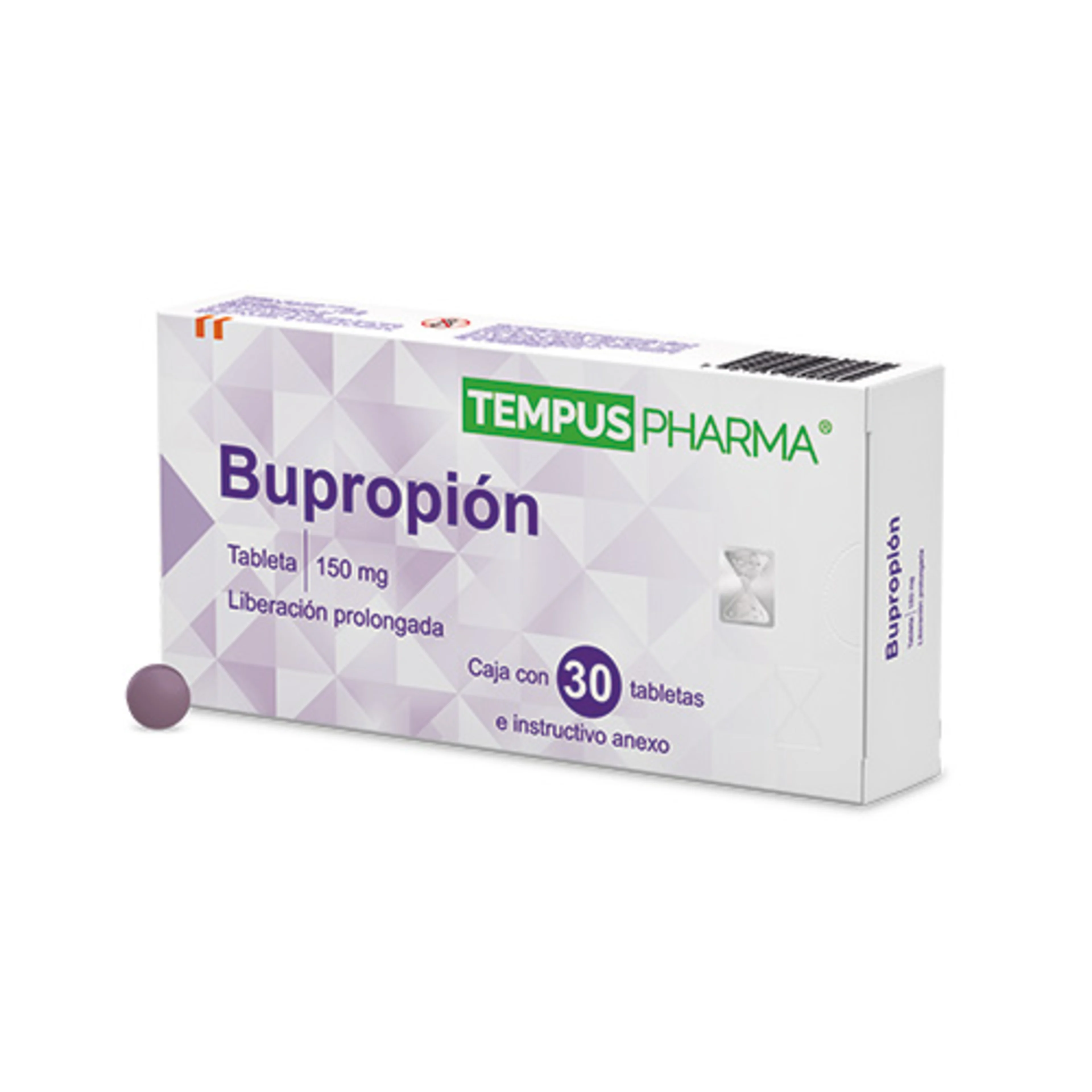 Bupropión 150 Mg Con 30 Tabletas
